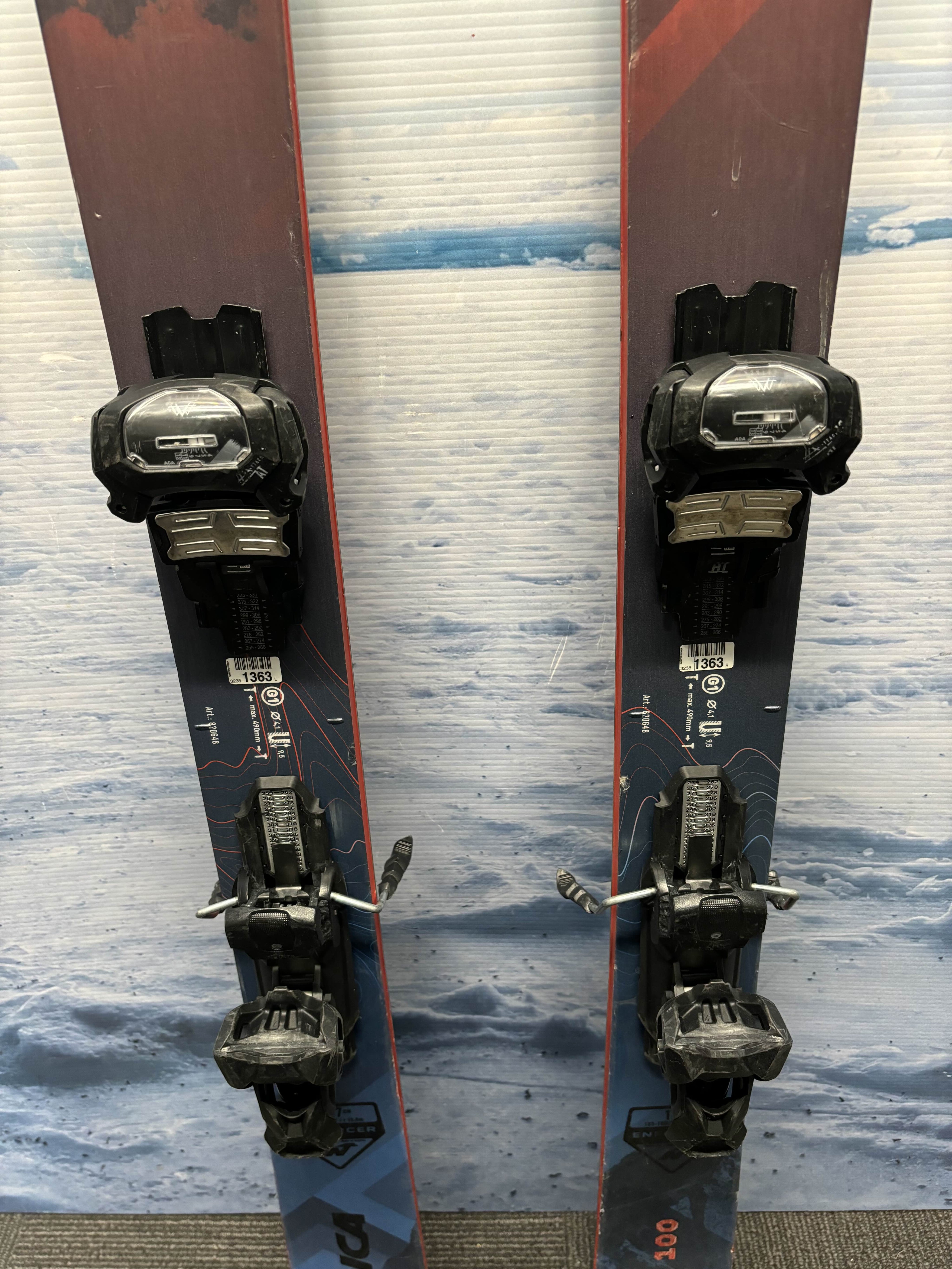 Used Nordica Enforcer 100 Ski 177cm w/ Tyrolia Attack 13 Rental Binding