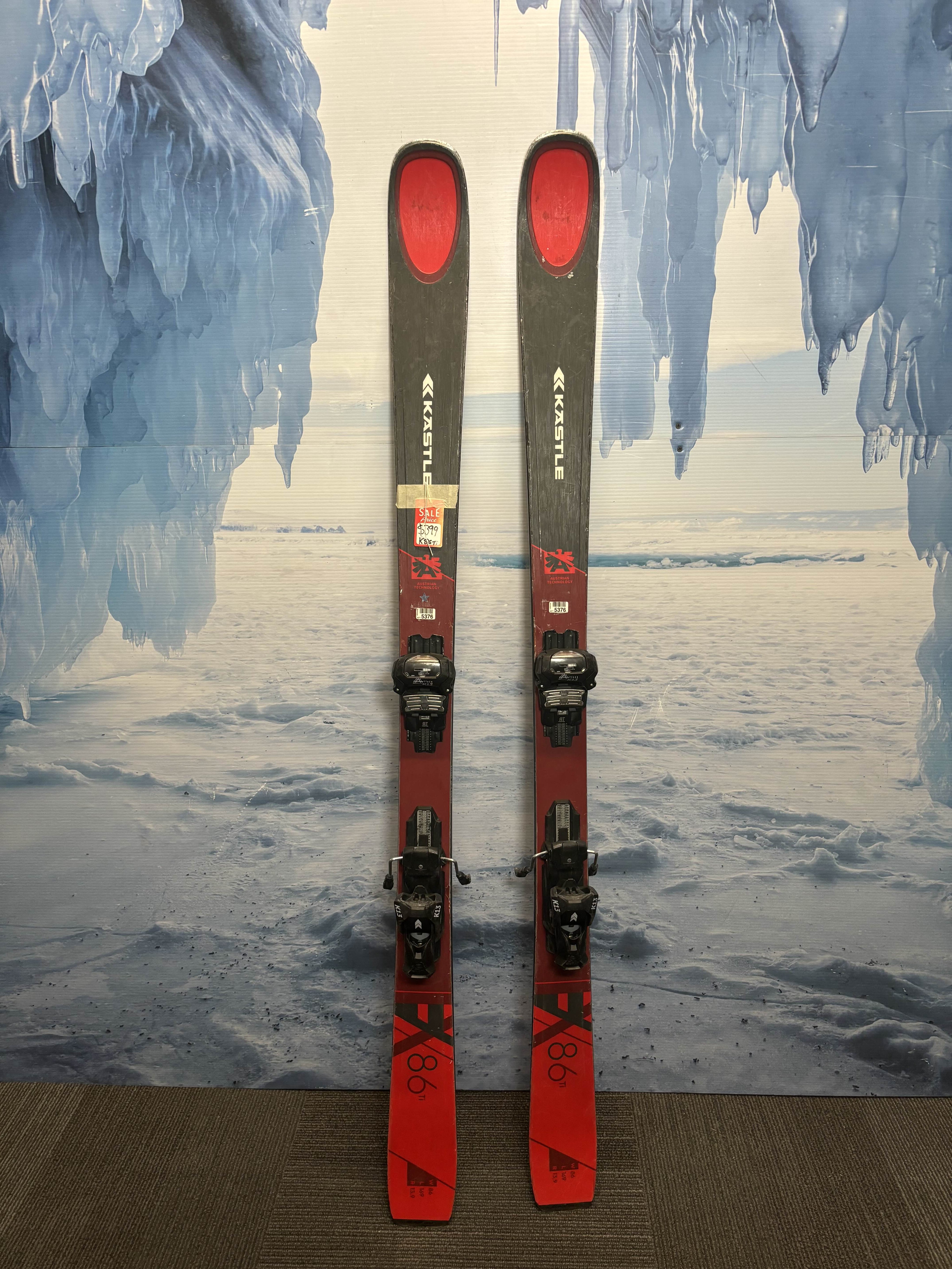 Used Kastle 86 Ti Ski 169cm w/ Tyrolia Attack 13 Rental Binding