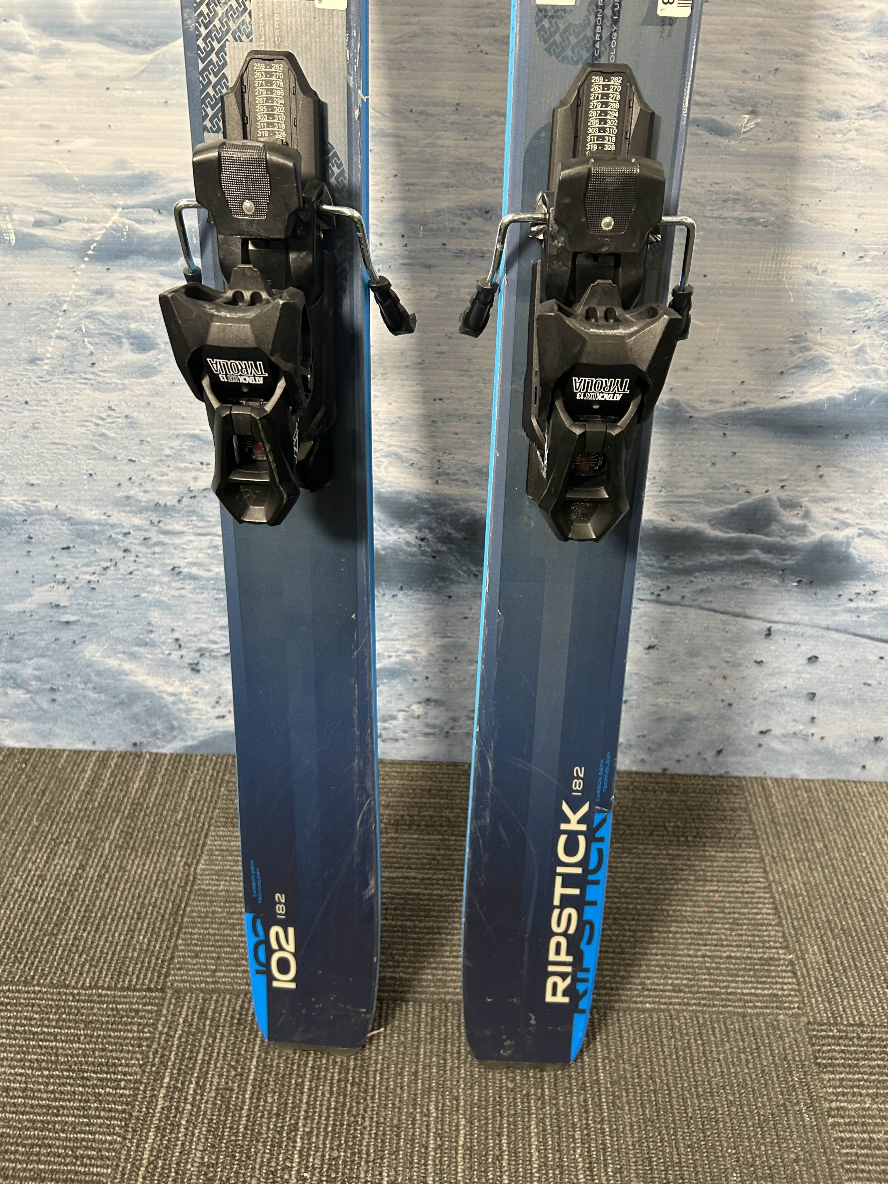 Used Elan Ripstick 102 2025 Skis 182cm w/ Tyrolia LYT 13 Attack GW Demo Bindings