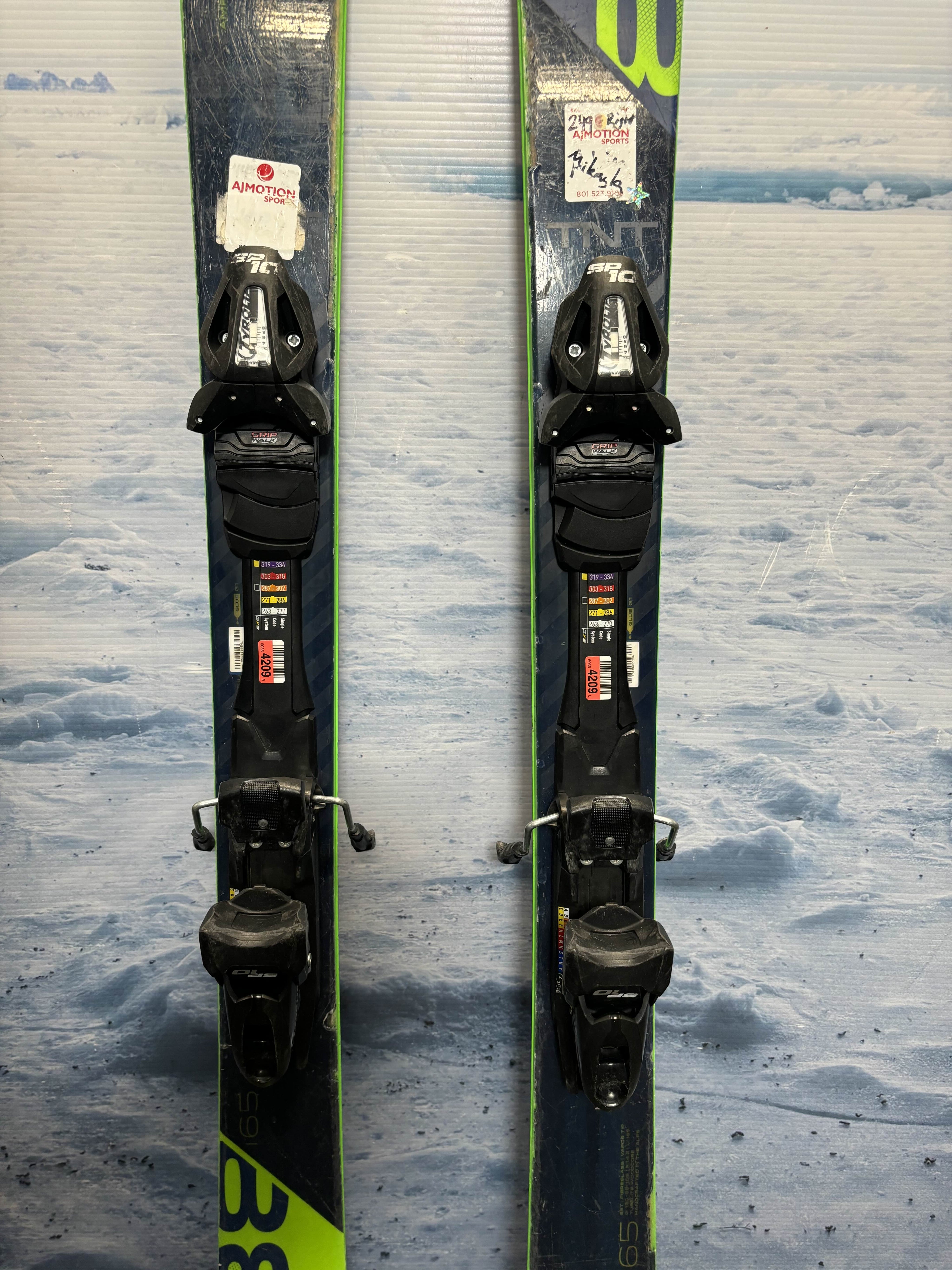 Used Elan Ripstick 88 Ski 165cm w/ Tyrolia Gripwalk SP 10 Rental Binding