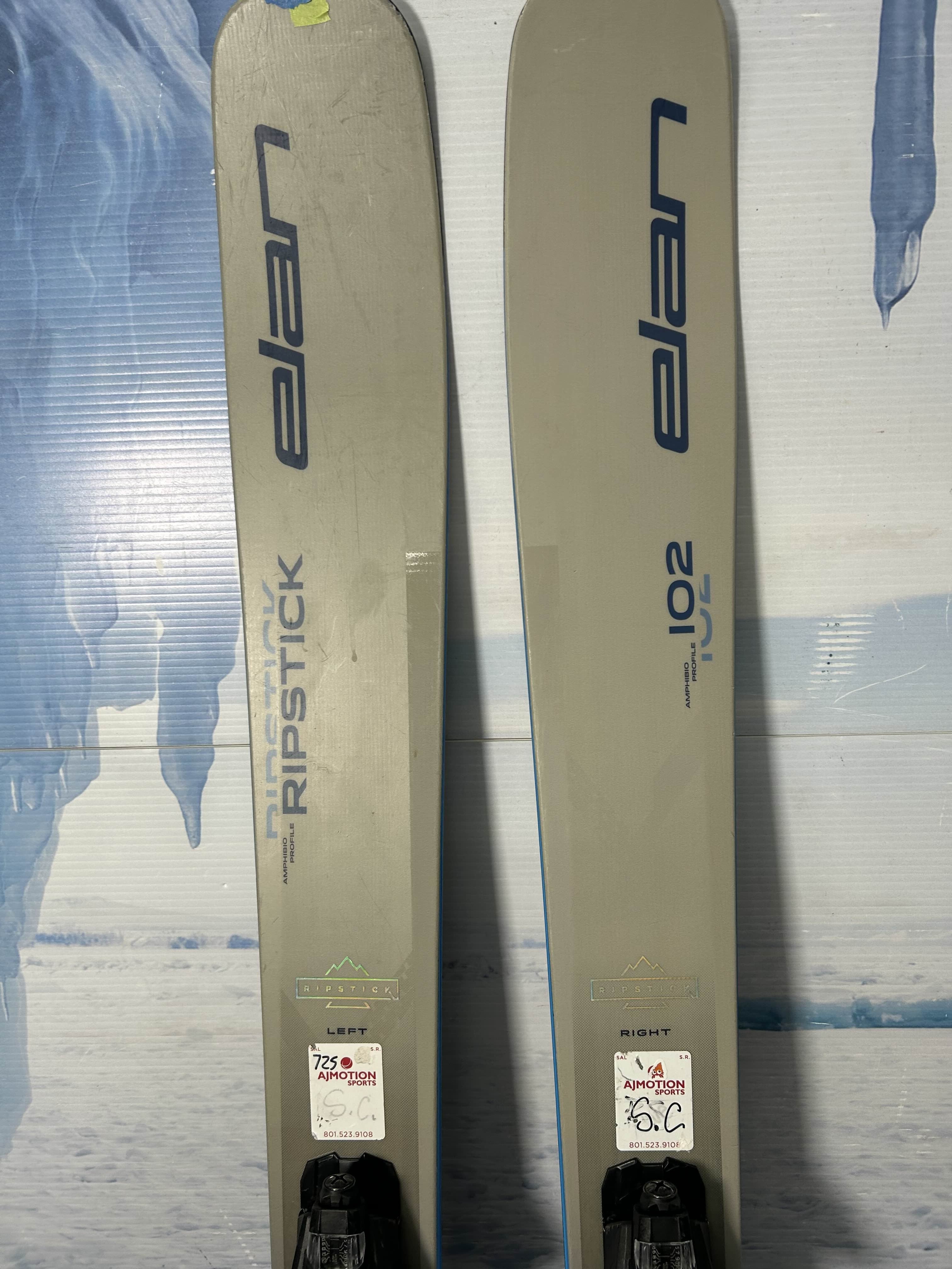 Used Elan Ripstick 102 2025 Skis 168cm w/ Atomic Strive 13 GW Demo Bindings