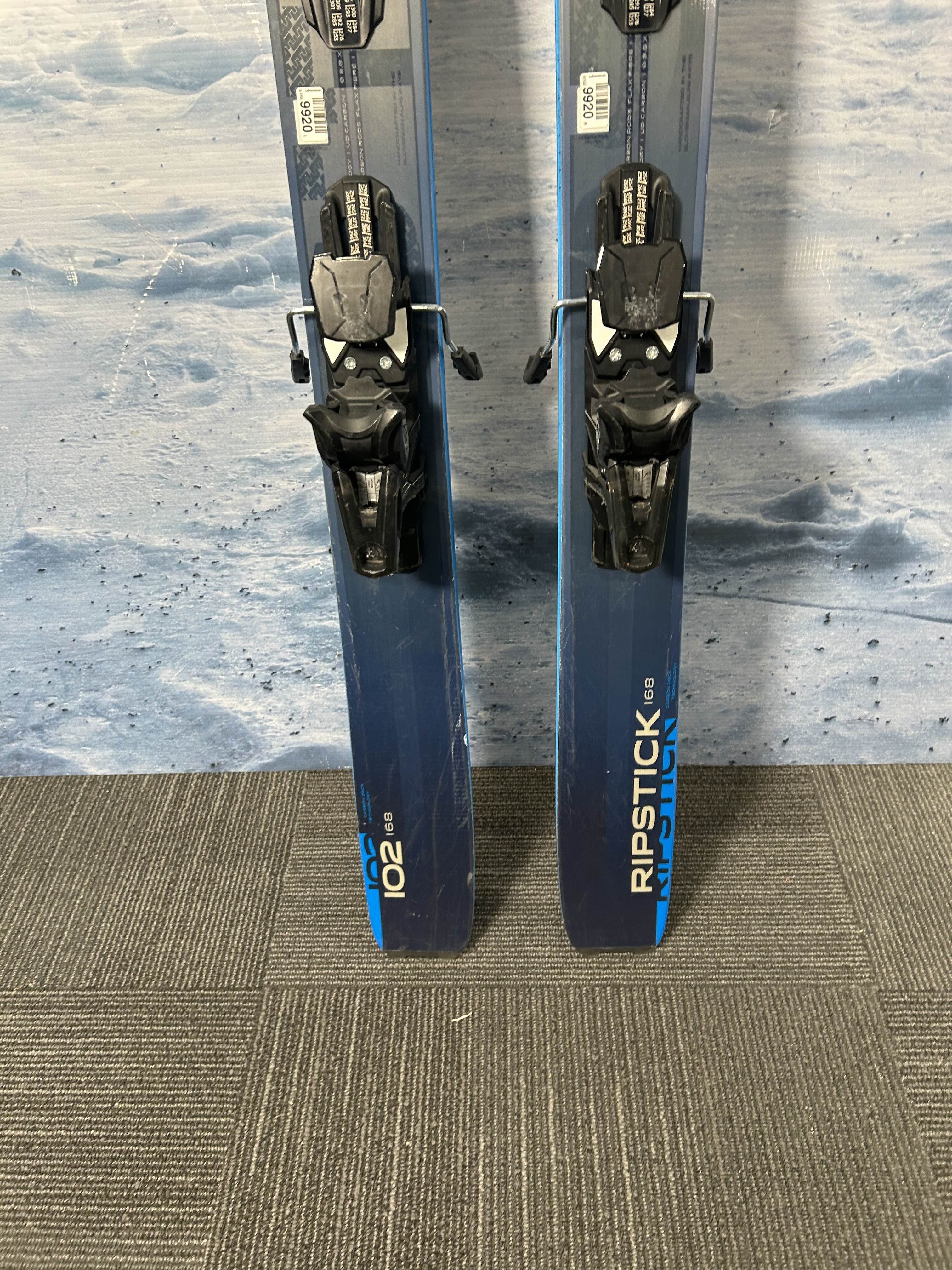 Used Elan Ripstick 102 2025 Skis 168cm w/ Atomic Strive 13 GW Demo Bindings