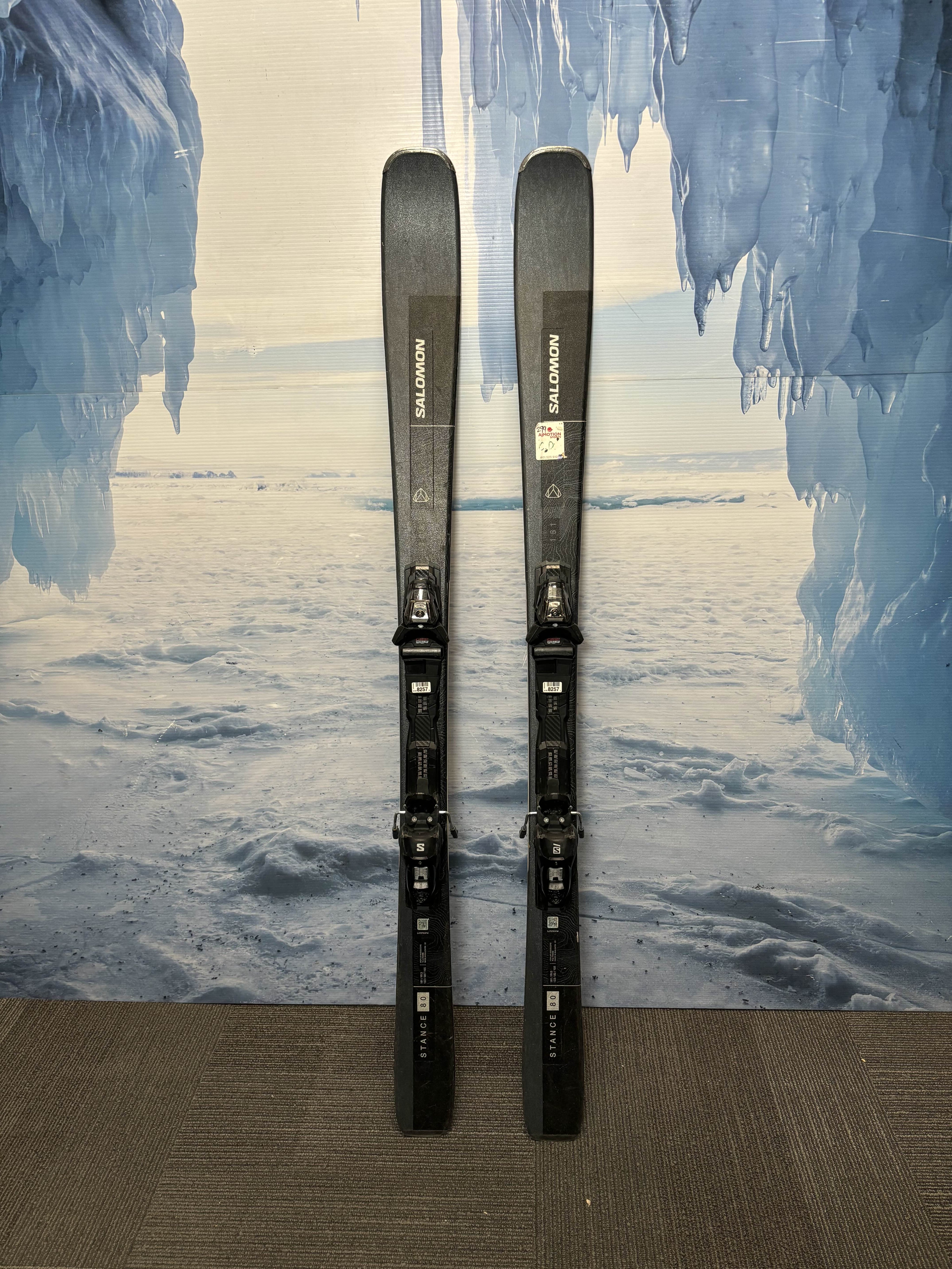 Used Salomon Stance 80 Ski 161cm w/ Salomon Grip Walk M 10 Rental Binding