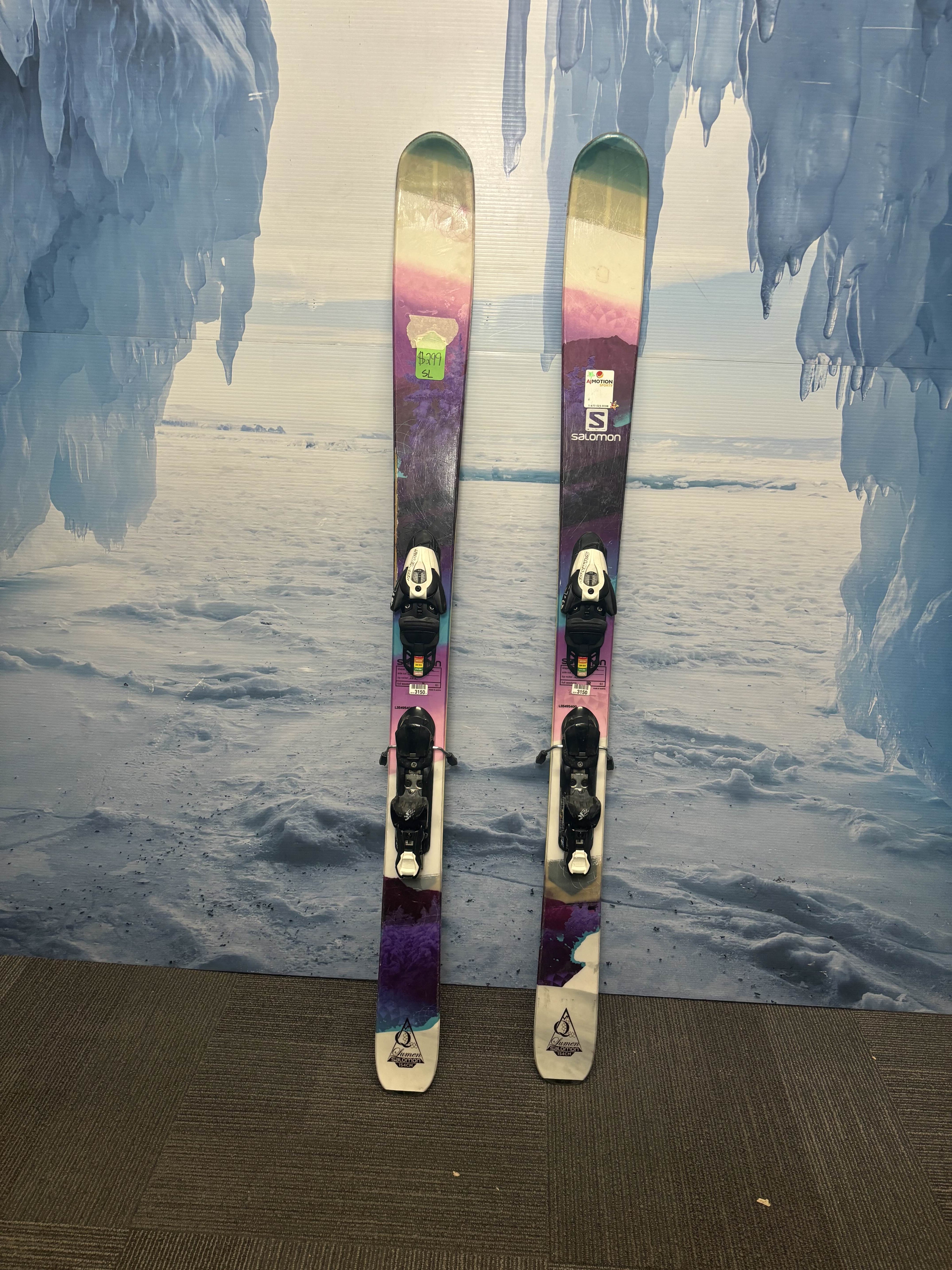 Used Salomon Lumen Ski 154cm w/ Salomon Z 10 Rental Binding