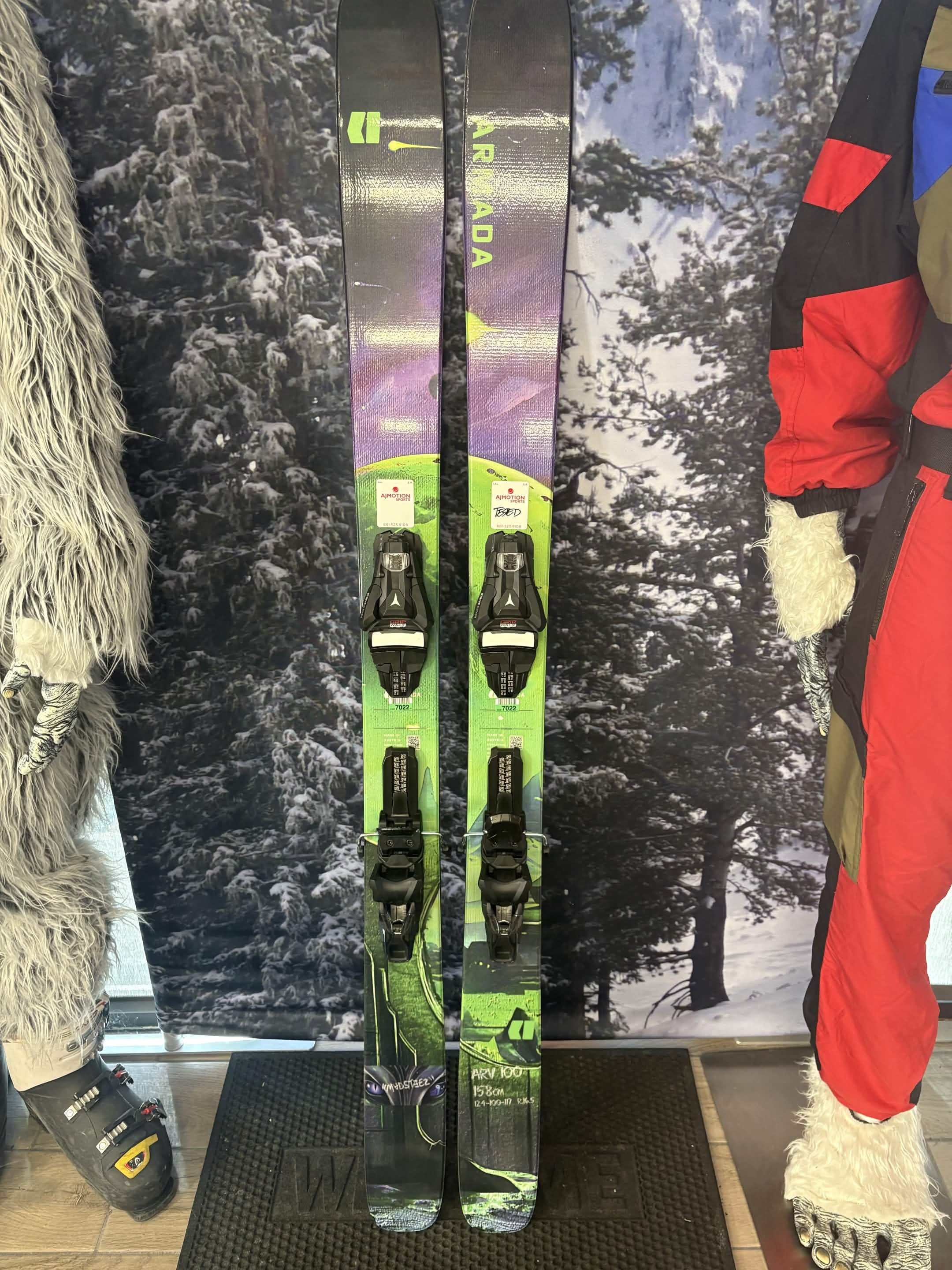 Armada ARV 100 Madsteez 158cm Skis w/ Atomic NR Strive 11 GW ATO Demo Binding - New 2027
