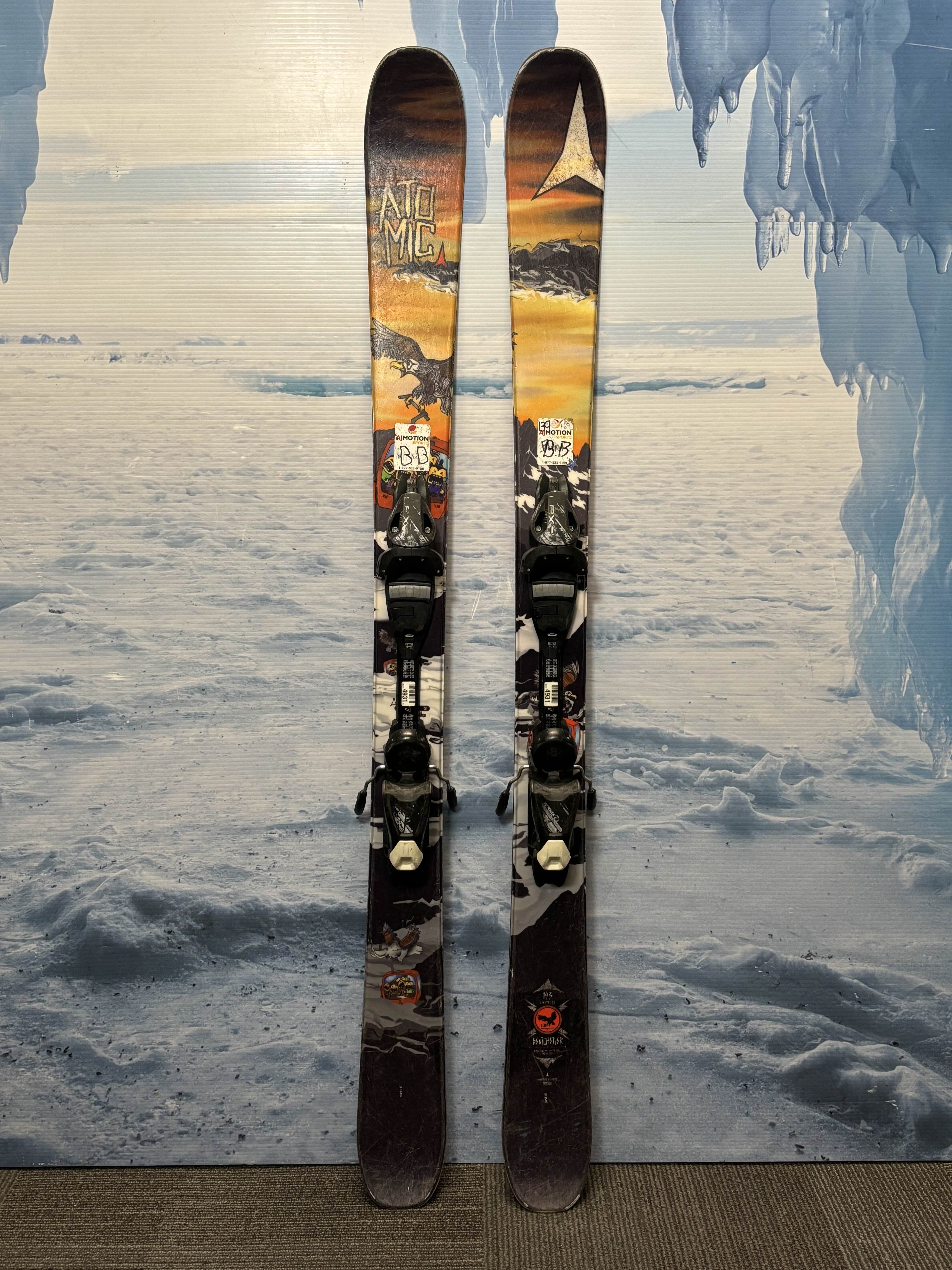 Used Atomic Bentchetler Ski 143cm w/ Tyrolia LRX 7.5 Rental Bindings