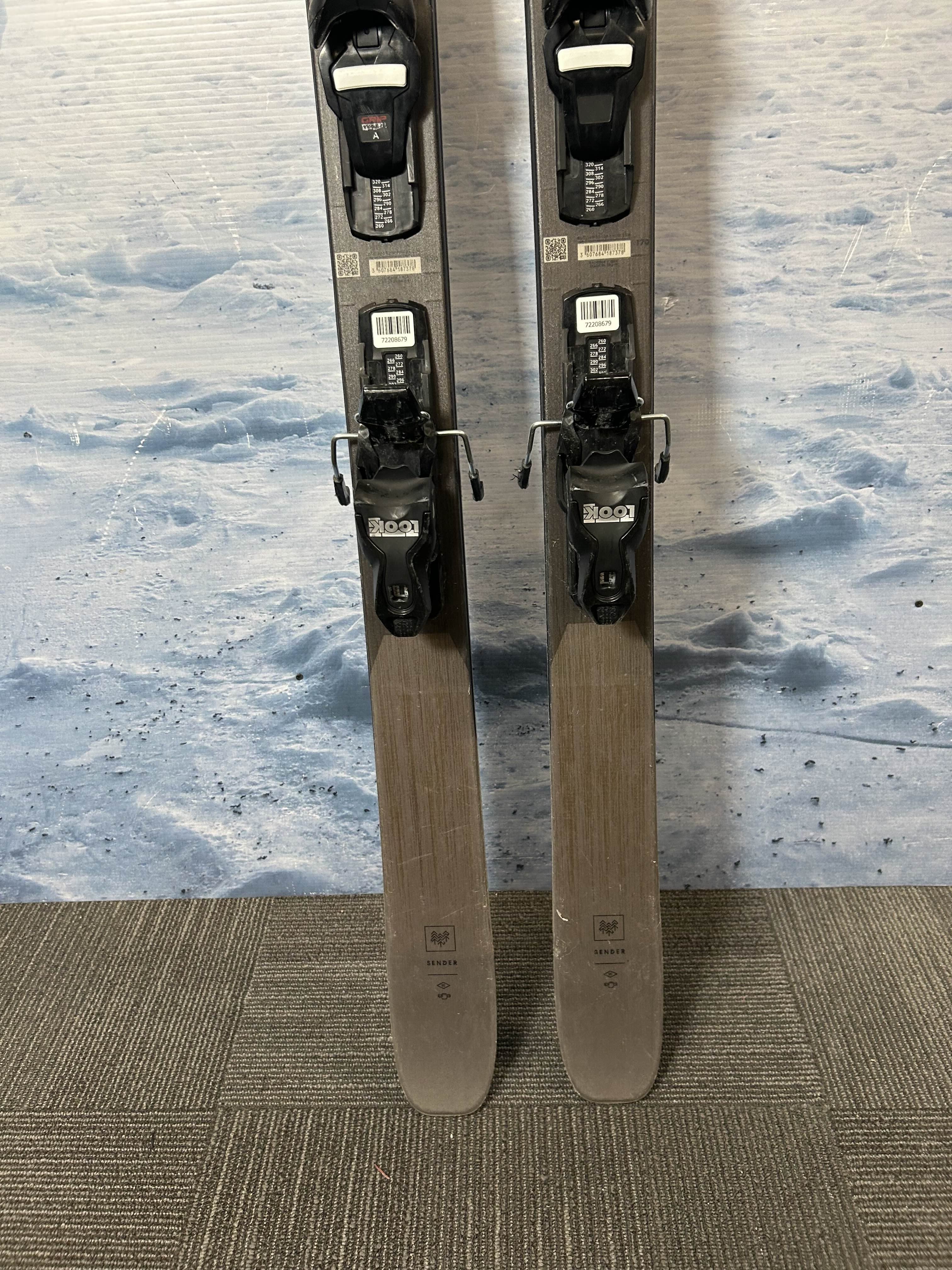 Used 2025 Rossignol Sender 90 Pro Ski w/ Look Express 10 Gw Demo Bindings - 170CM