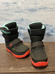 Used Salomon Whipstar Jr 19 Velcro Snowboard Boots