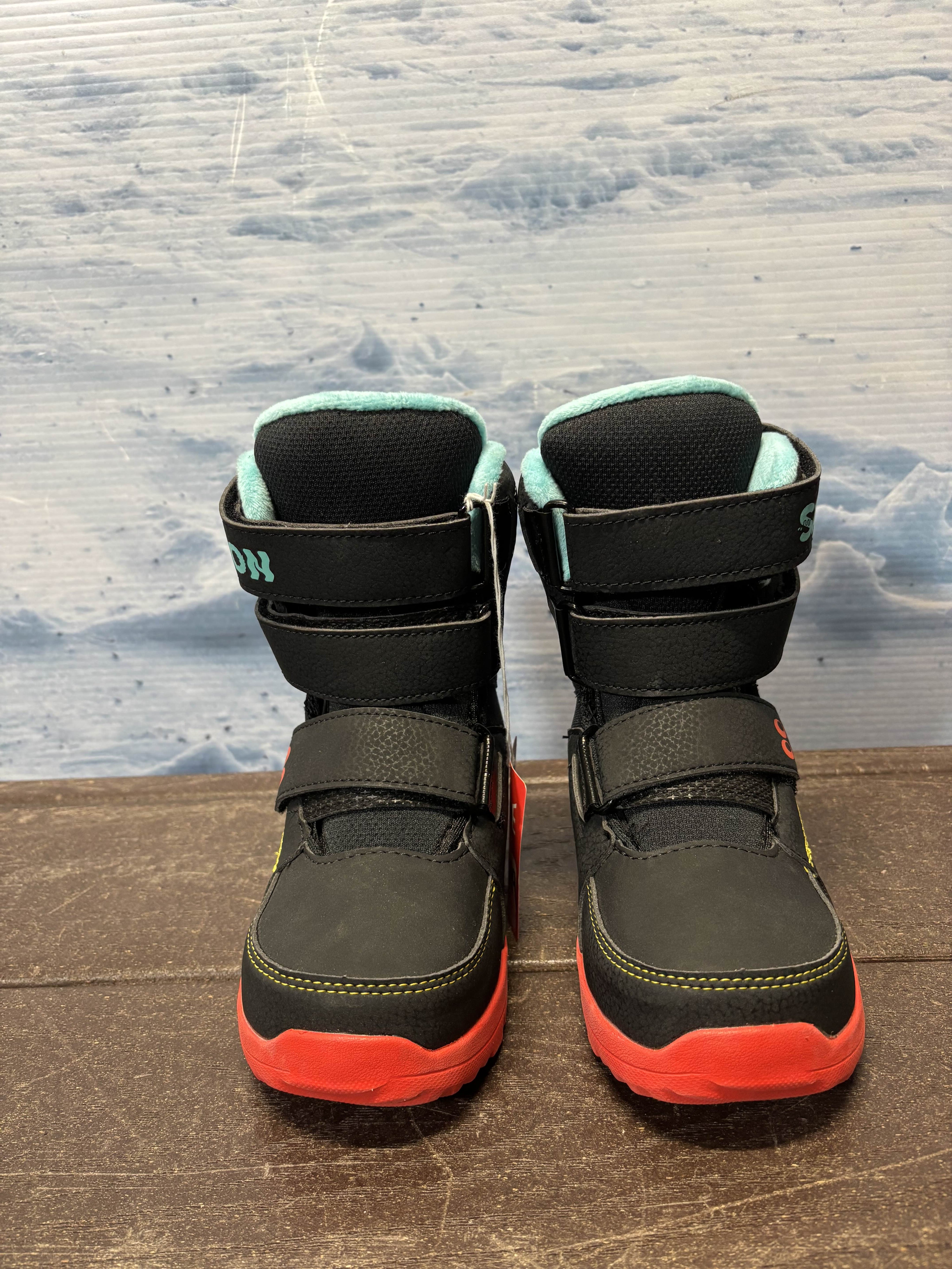 Used Salomon Whipstar Jr 19 Velcro Snowboard Boots