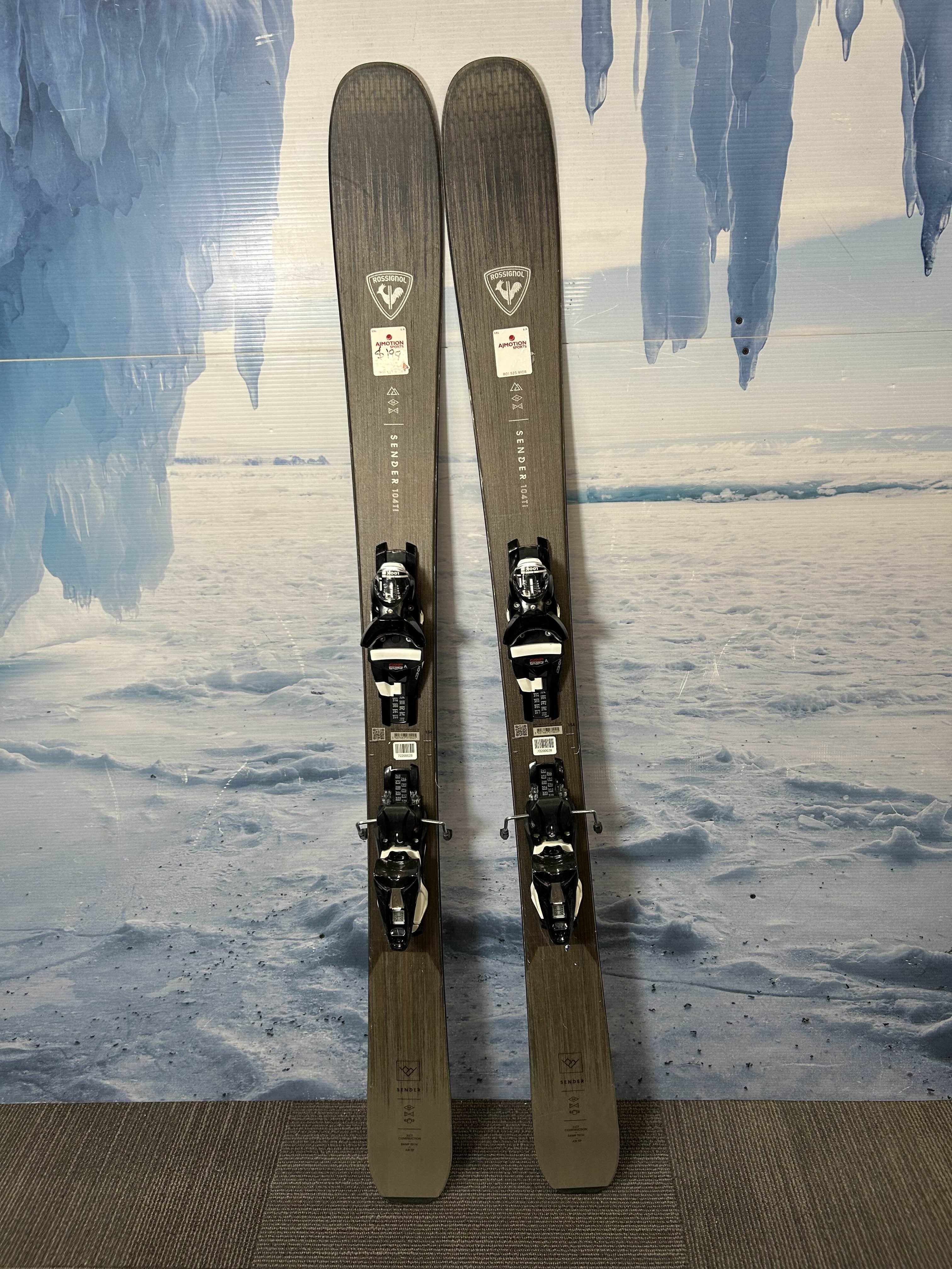 Used Rossignol Sender 104 TI 154cm Skis w/ Look 12 Demo Bindings