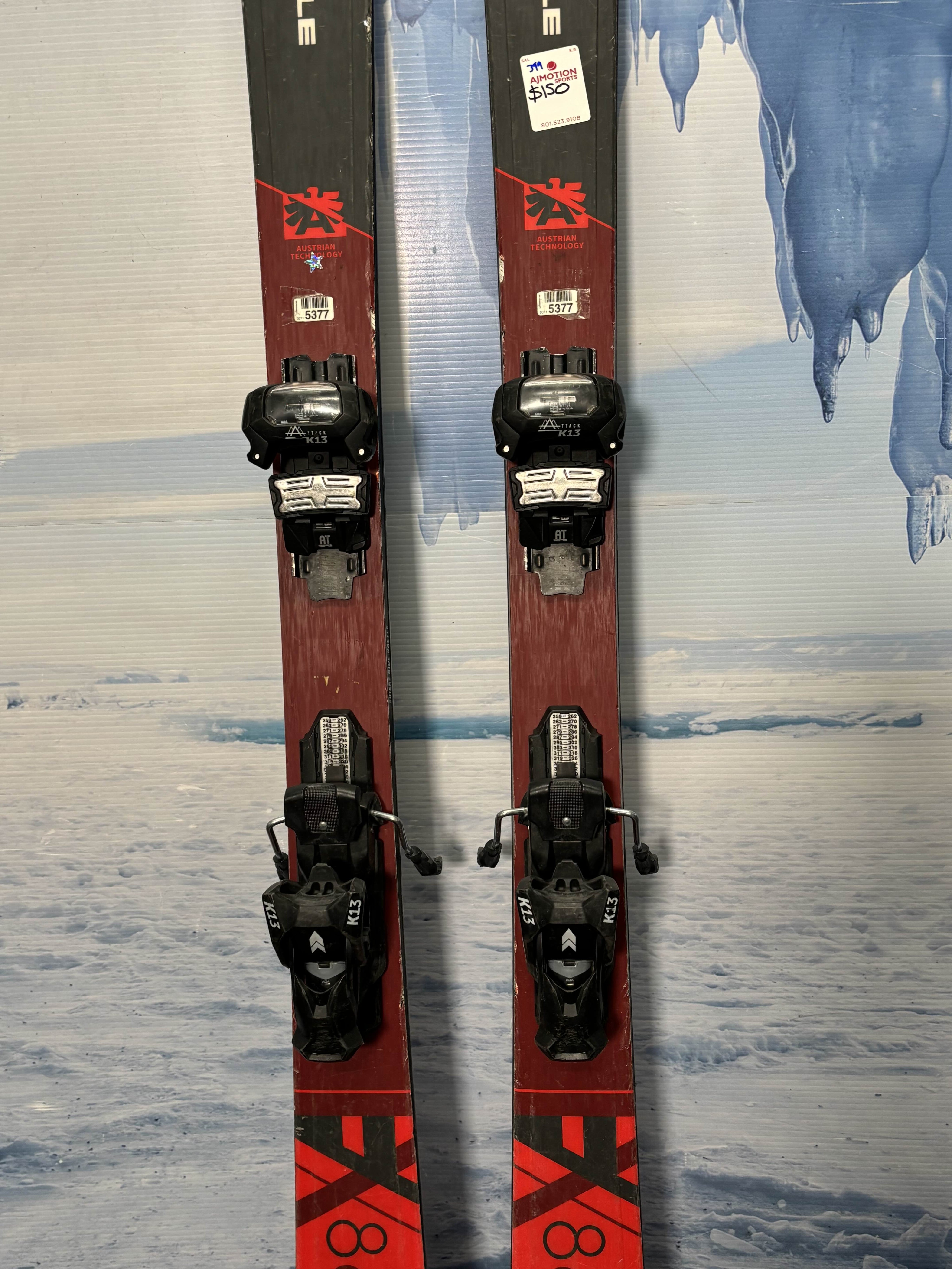 Used Kastle 86 Ti Ski 169cm w/ Tyrolia Attack 13 Rental Binding