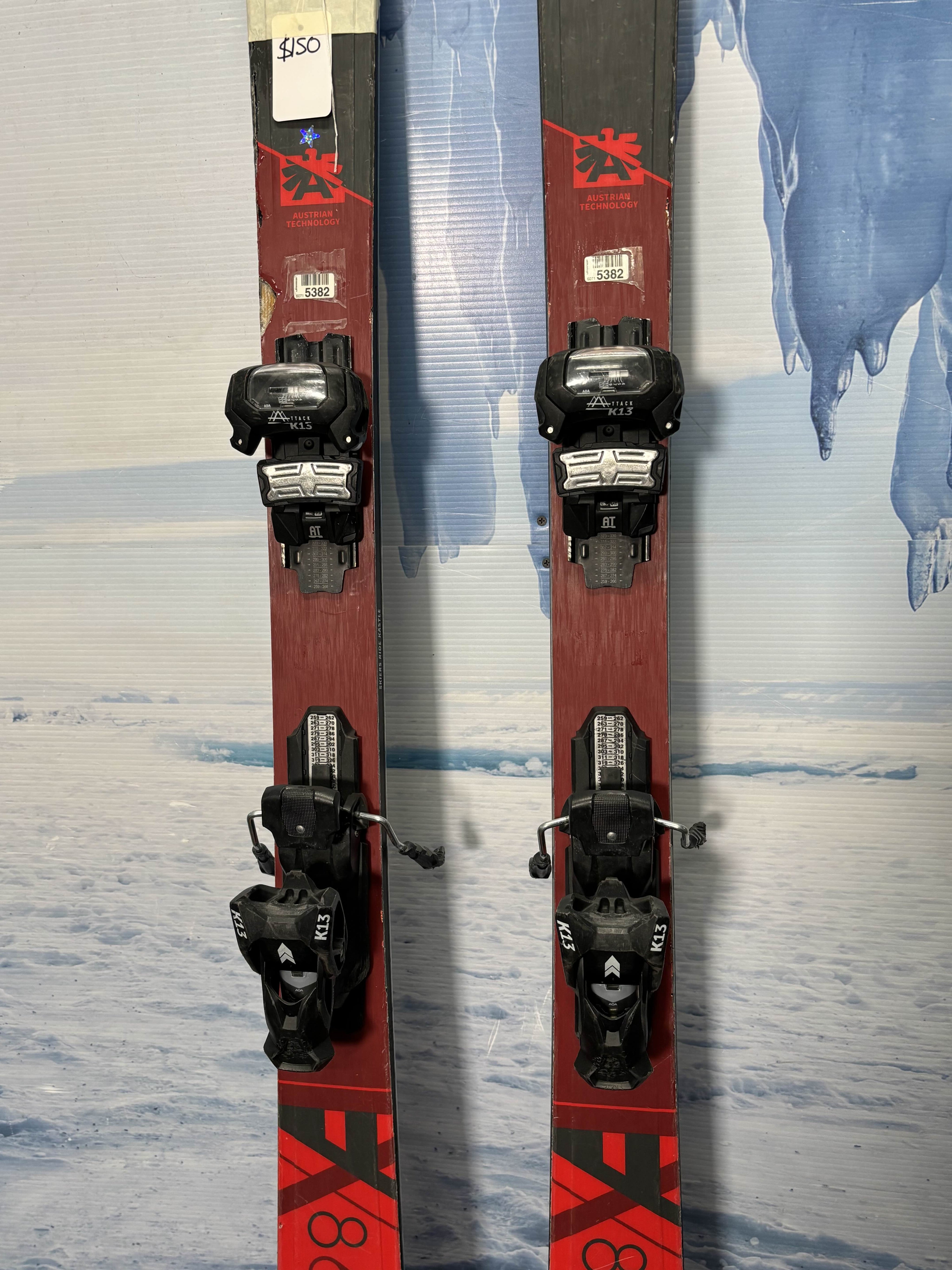 Used Kastle 86 Ti Ski 177cm w/ Tyrolia Attack 13 Rental Binding