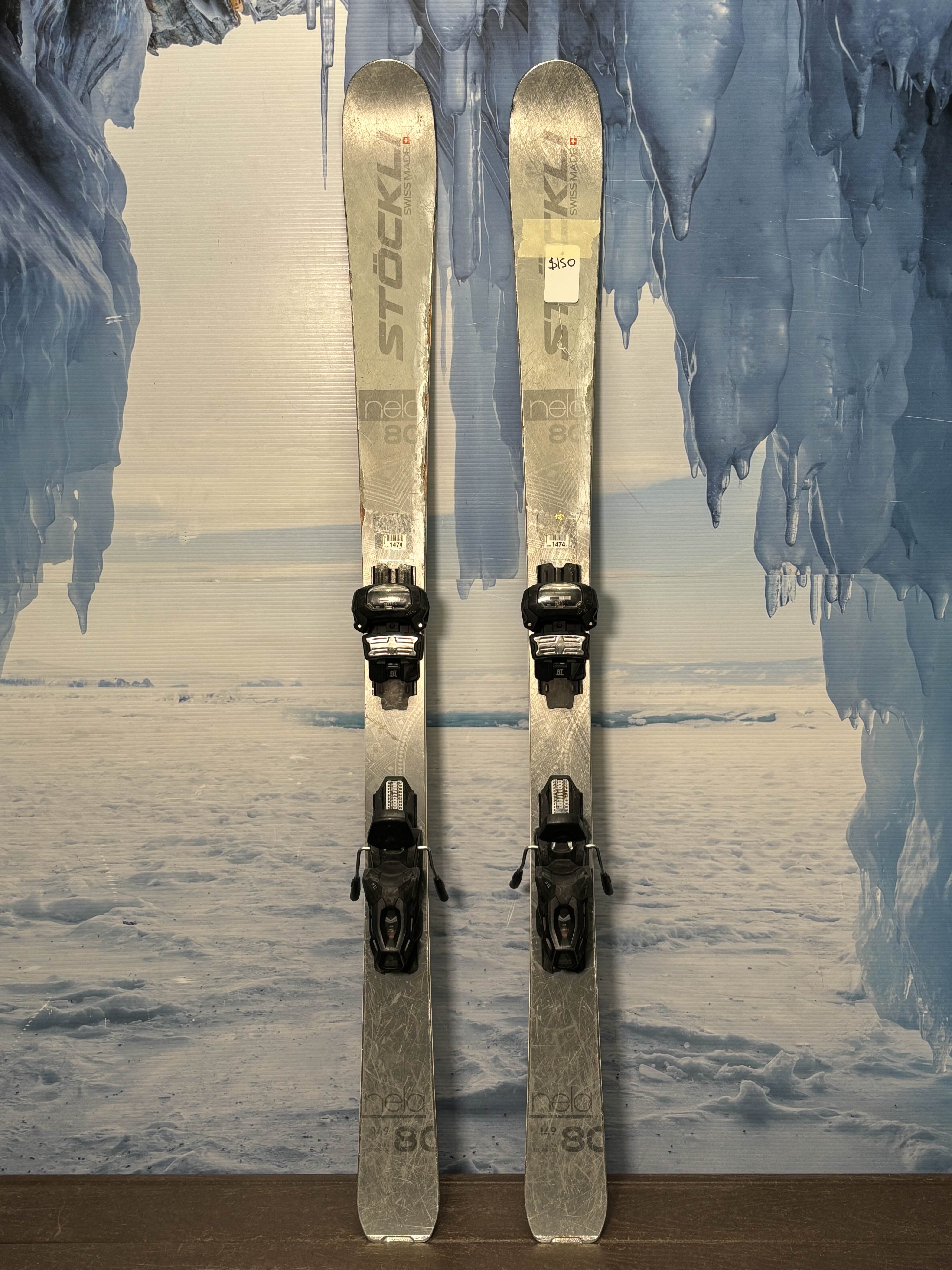 Used Stockli Nela 80 Ski 149cm w/ Tyrolia Attack 11 Rental Binding