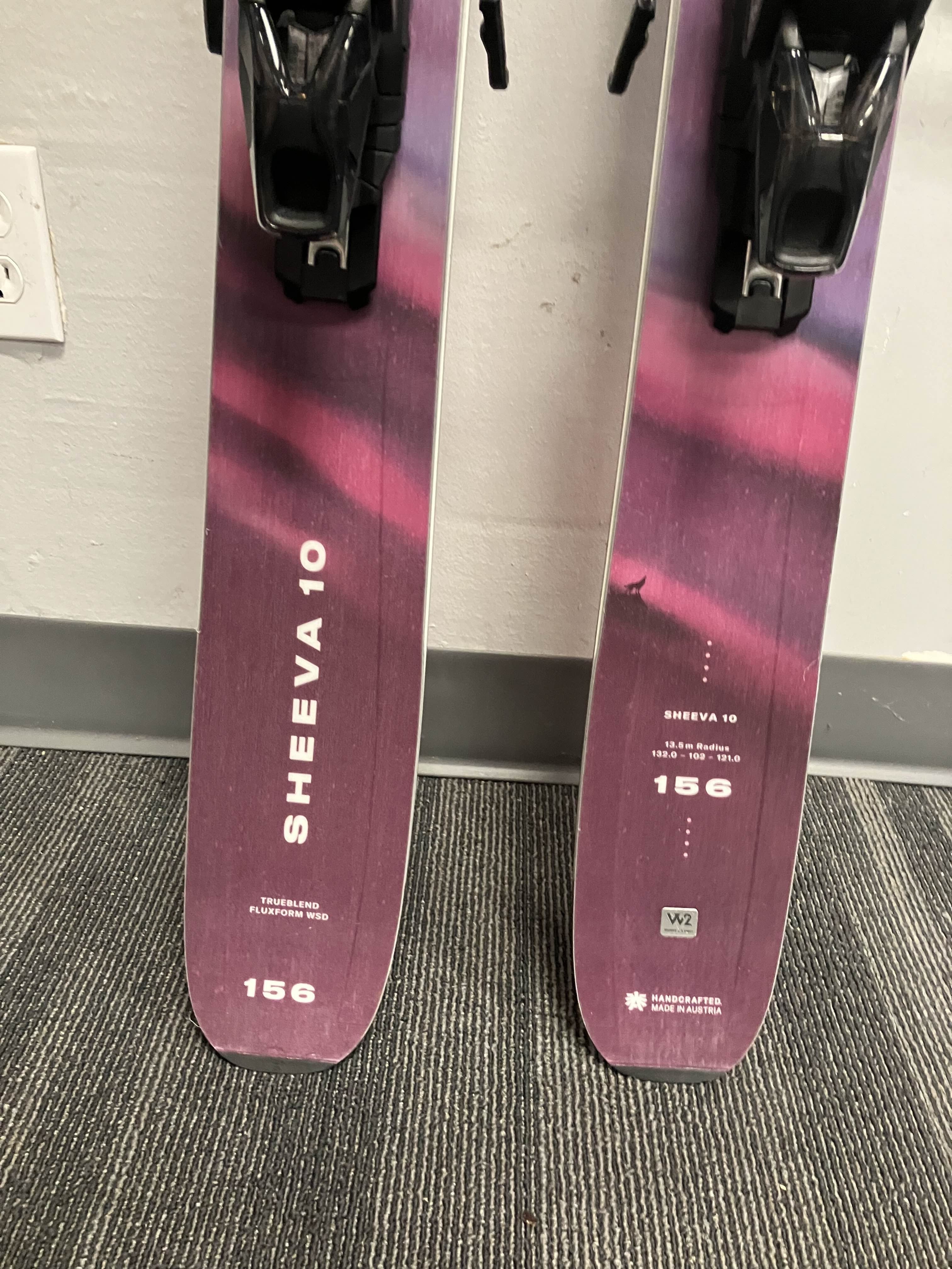 Used Blizzard Sheeva 10 156cm Skis w/ Atomic Strive 11 GW Bindings