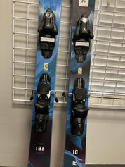 Used Blizzard Rustler 10 186cm Skis w/ Atomic Strive 13 GW Demo Bindings