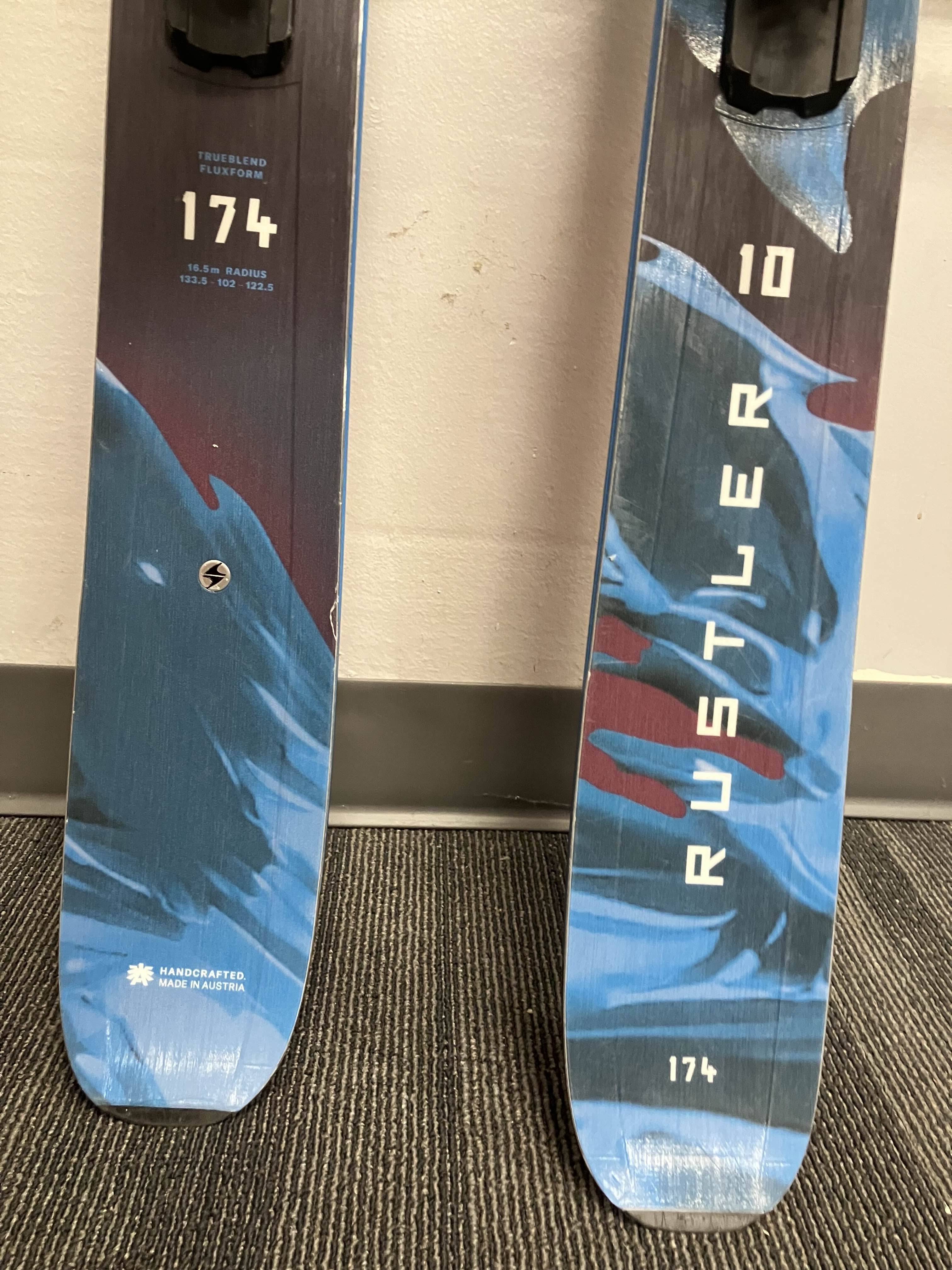 Used Blizzard Rustler 10 174cm Skis w/ Atomic Strive 11 GW Bindings