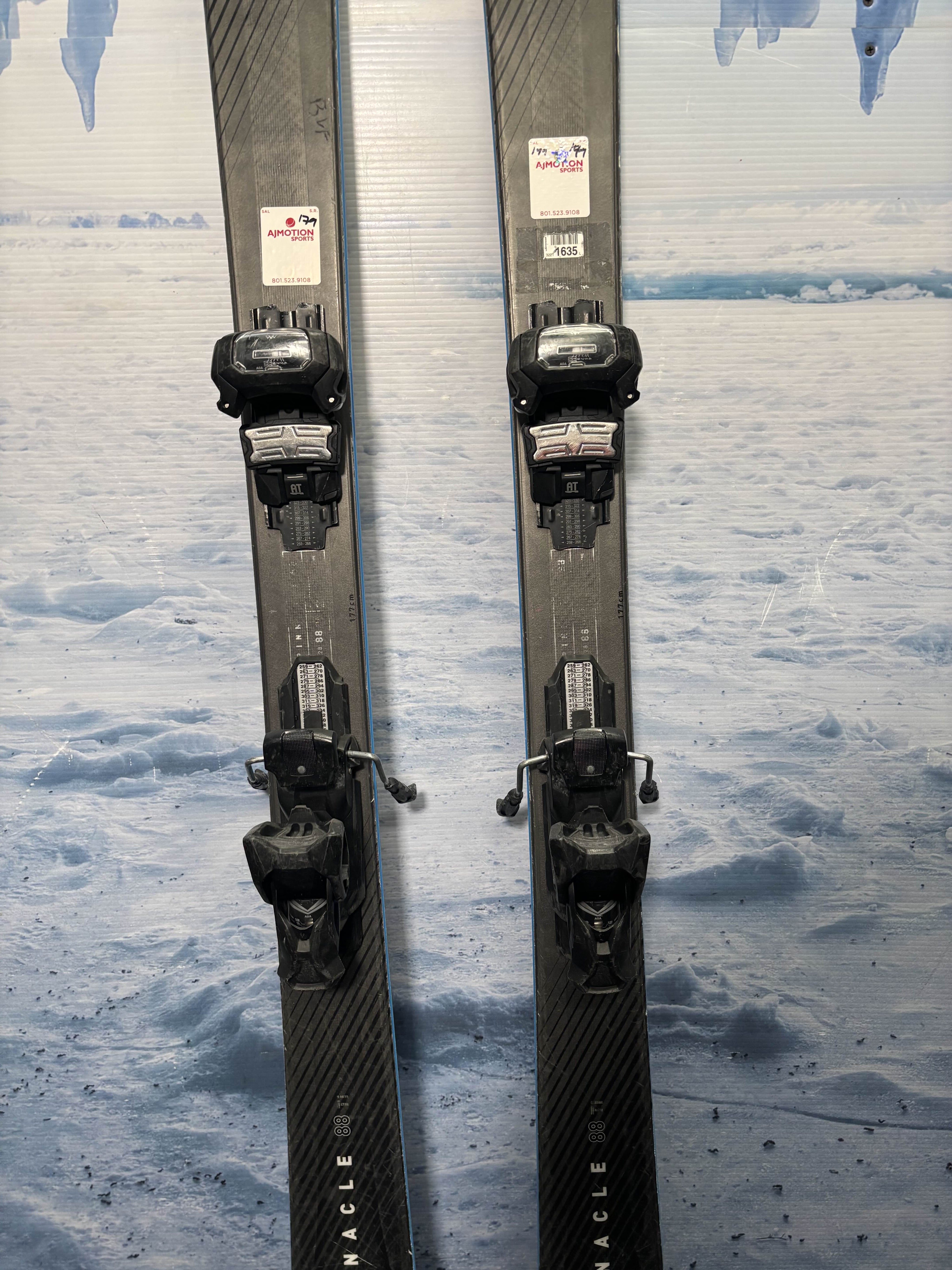 Used K2 Pinnacle 88 Ti Ski 177cm w/ Tyrolia Attack 13 Rental Binding