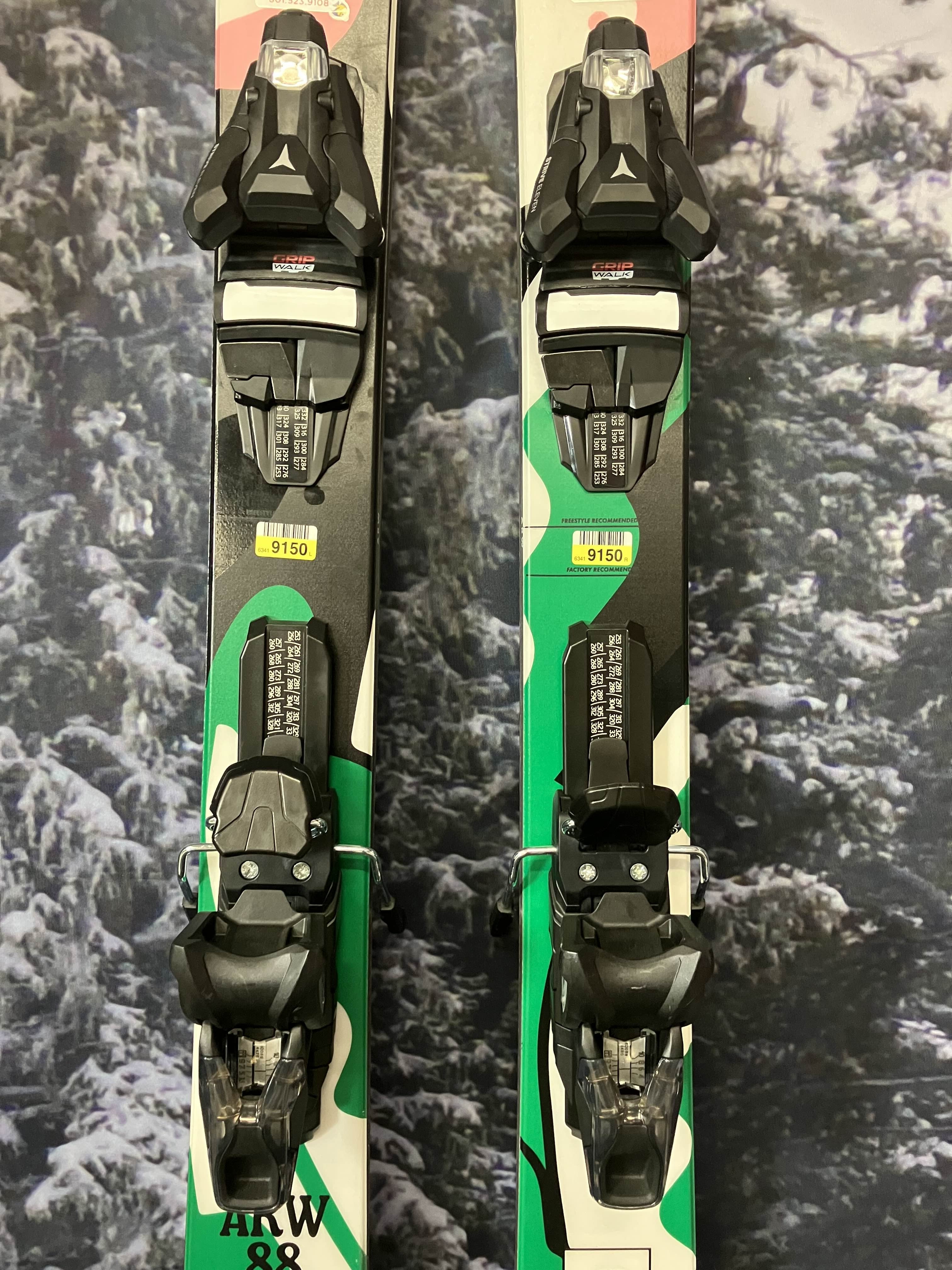 Lightly Used Armada ARW 88 161cm Skis w/ ATOMIC NR Strive 11 GW Demo Binding