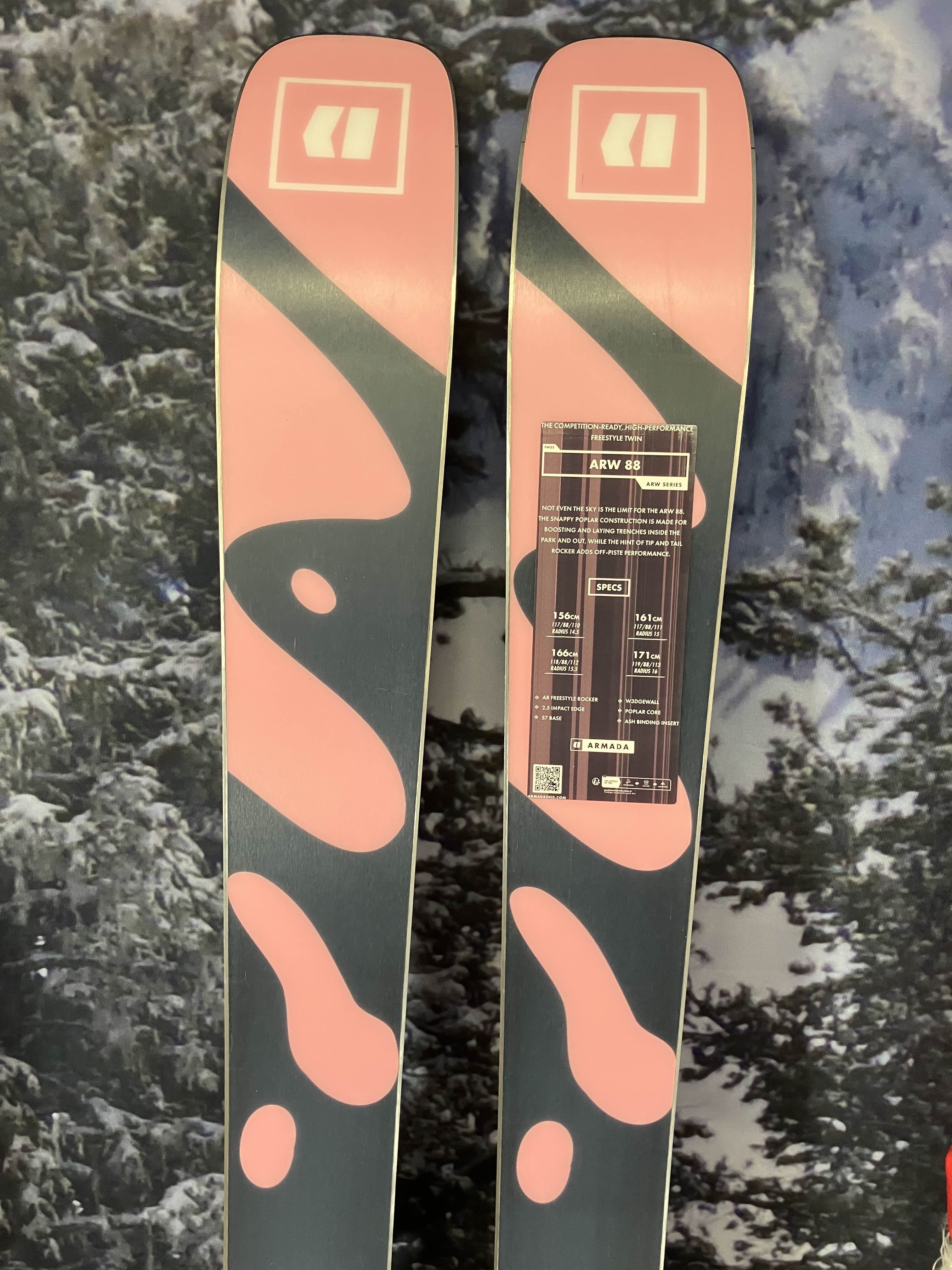 Lightly Used Armada ARW 88 166cm Skis w/ ATOMIC NR Strive 11 GW Demo Binding