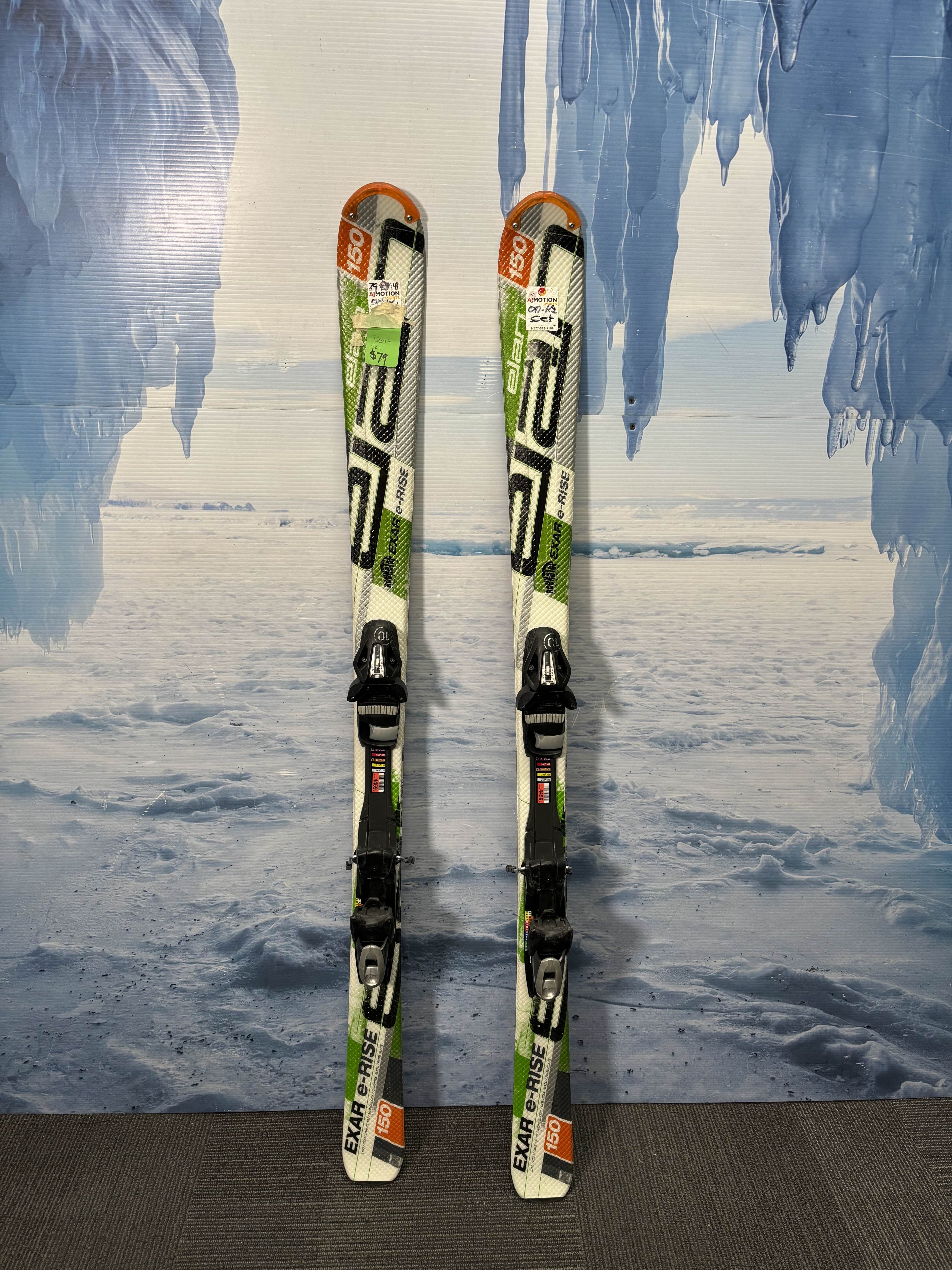 Used Elan Exar e-rise 75 Ski 150cm w/ Elan ESP 10 Rental Binding