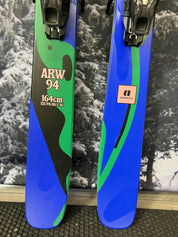 Lightly Used Armada ARW 94 164cm Skis w/ ATOMIC NR Strive 11 GW Demo Binding