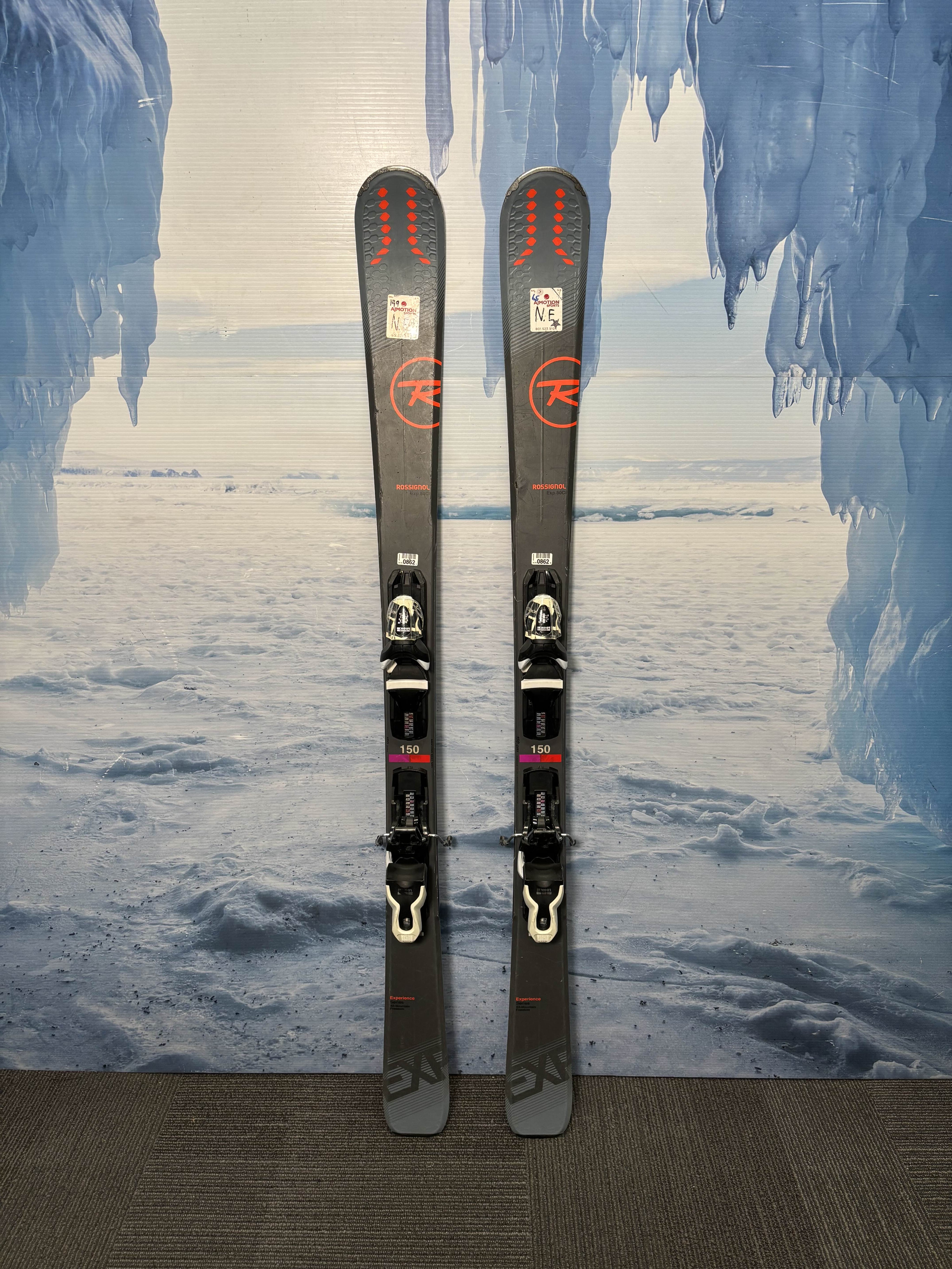 Used Rossignol Experience 80 CI Ski 150cm w/ Look Xpress 10 Rental Bindings