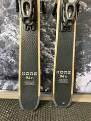 Used Head Kore 94 Ti 156cm Skis w/ Tyrolia Attack LYT 13 Bindings