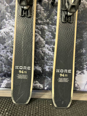 Used Head Kore 94 Ti 163cm Skis w/ Tyrolia Attack LYT 13 Bindings