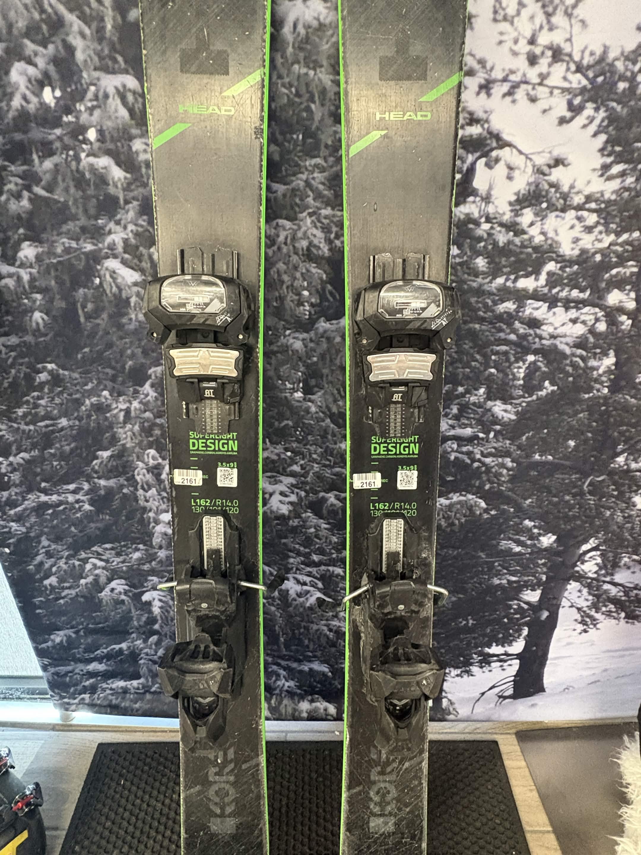 Head Kore 105 162cm Skis w/ TYROLIA Attack 13 Demo Binding - Used