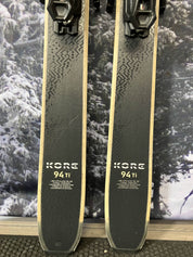 Used Head Kore 94 Ti 184cm Skis w/ Tyrolia Attack LYT 13 Bindings