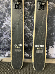 Used Head Kore 94 Ti 177cm Skis w/ Tyrolia Attack LYT 13 Bindings