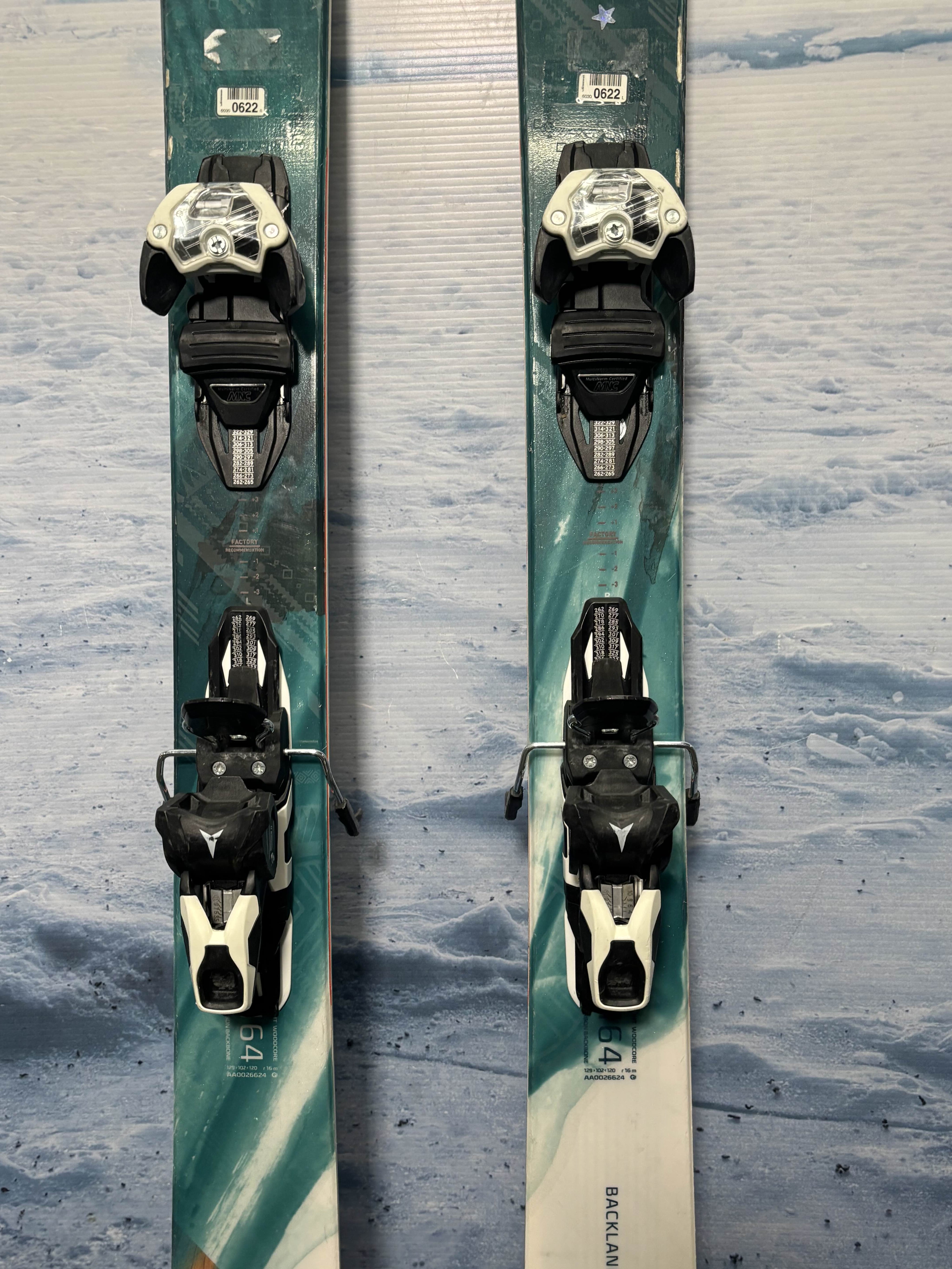 Used Atomic BackLand 102 Ski 164cm w/ Atomic Wardem 11 Rental Binding