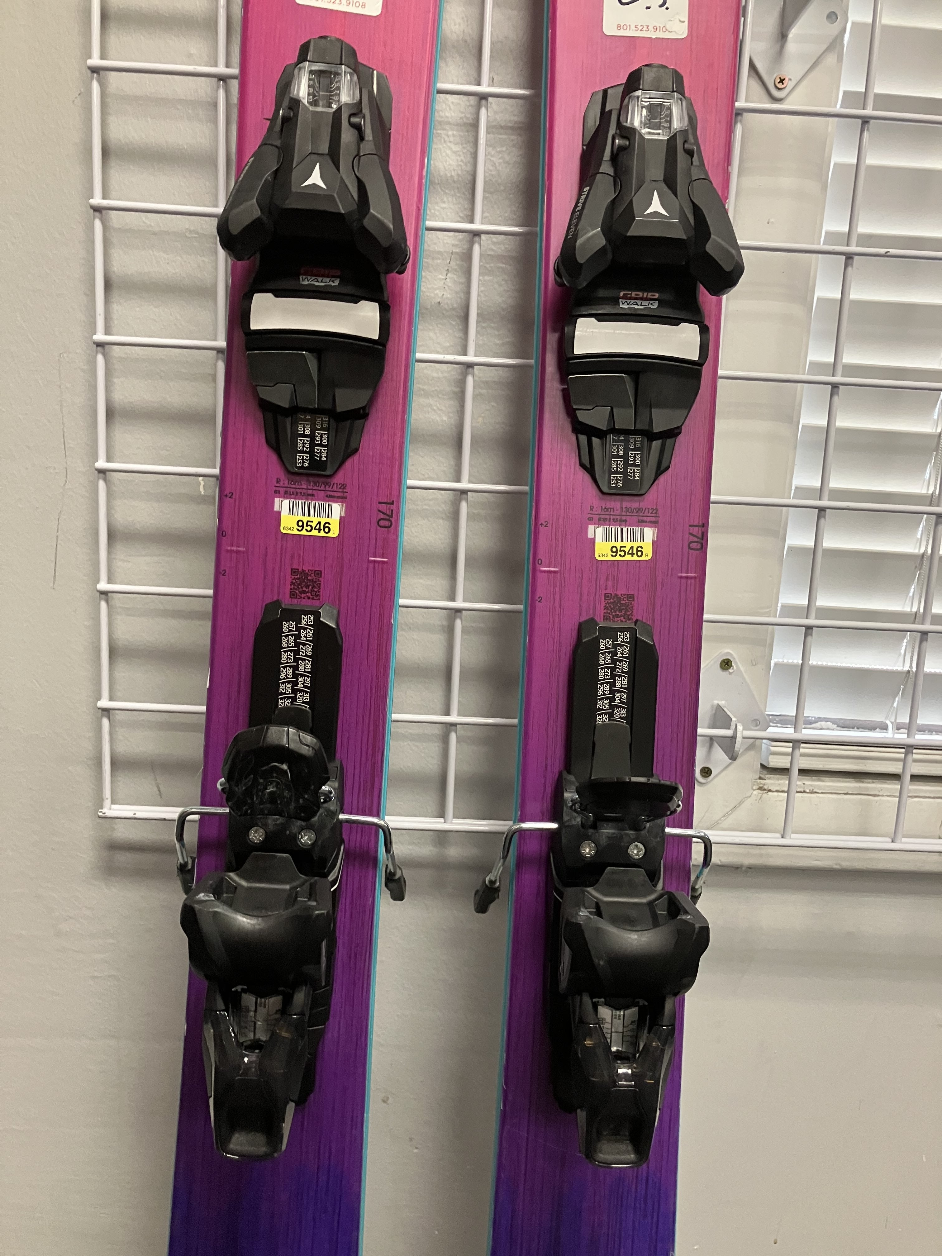 Lightly Used Rossignol Sender Free 100 170cm Skis w/ Atomic Strive 13 Demo Bindings