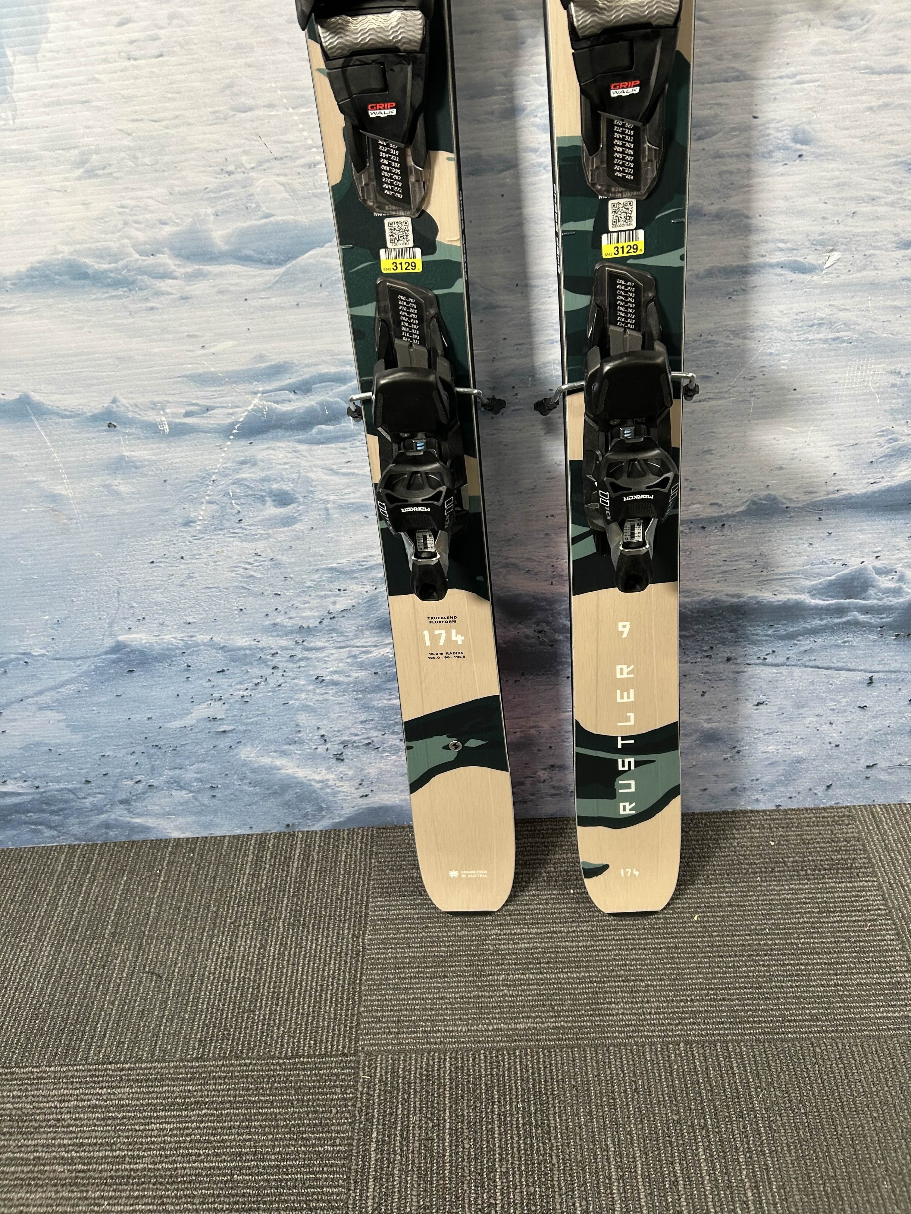 New 2026 Blizzard Rustler 9  Ski w/ Marker Tcx 11 Demo Bindings - 174CM