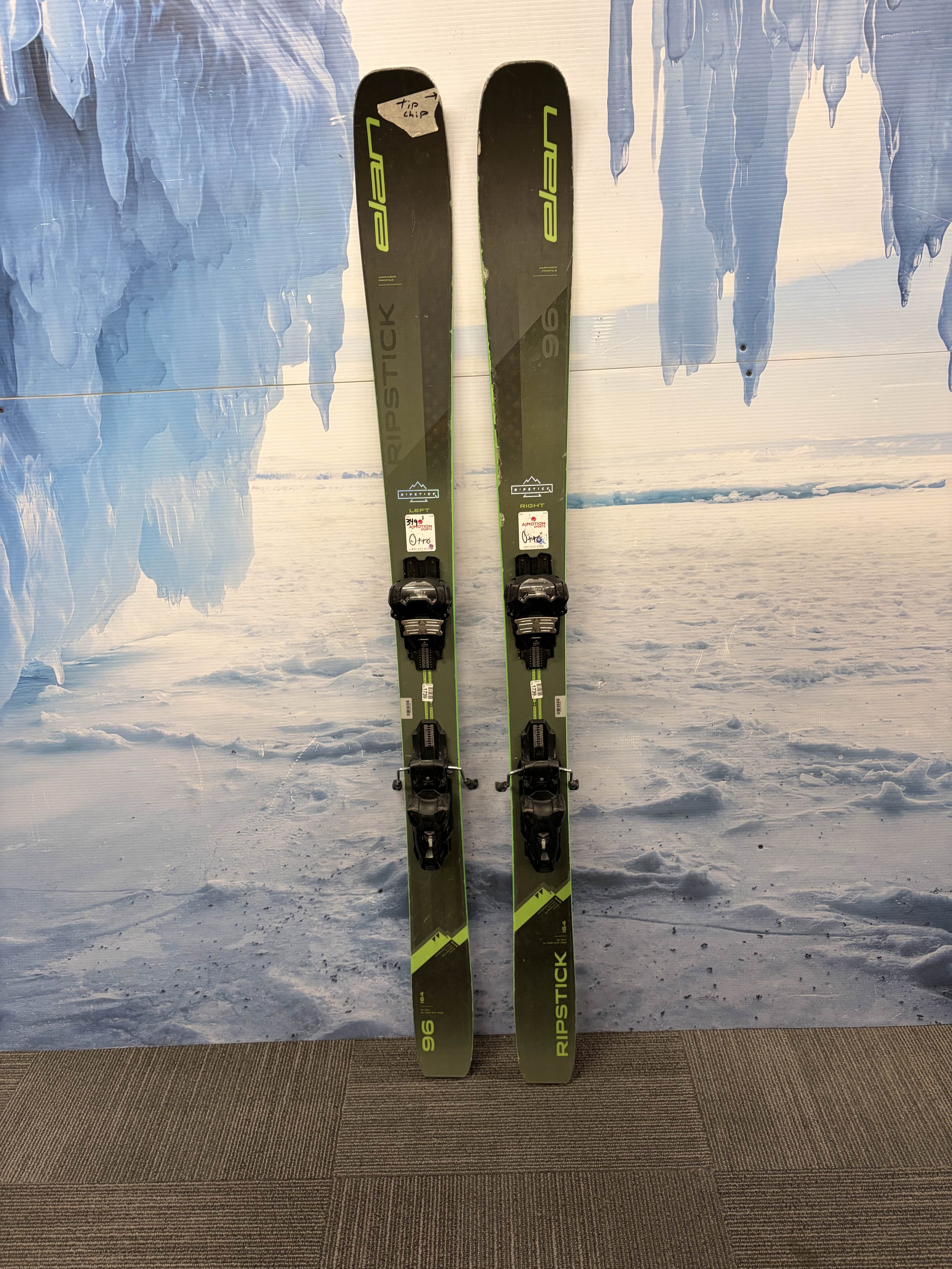 Used Elan Ripstick 96 Ski w/ Tyrolia Attack Demo Bindings - 164CM
