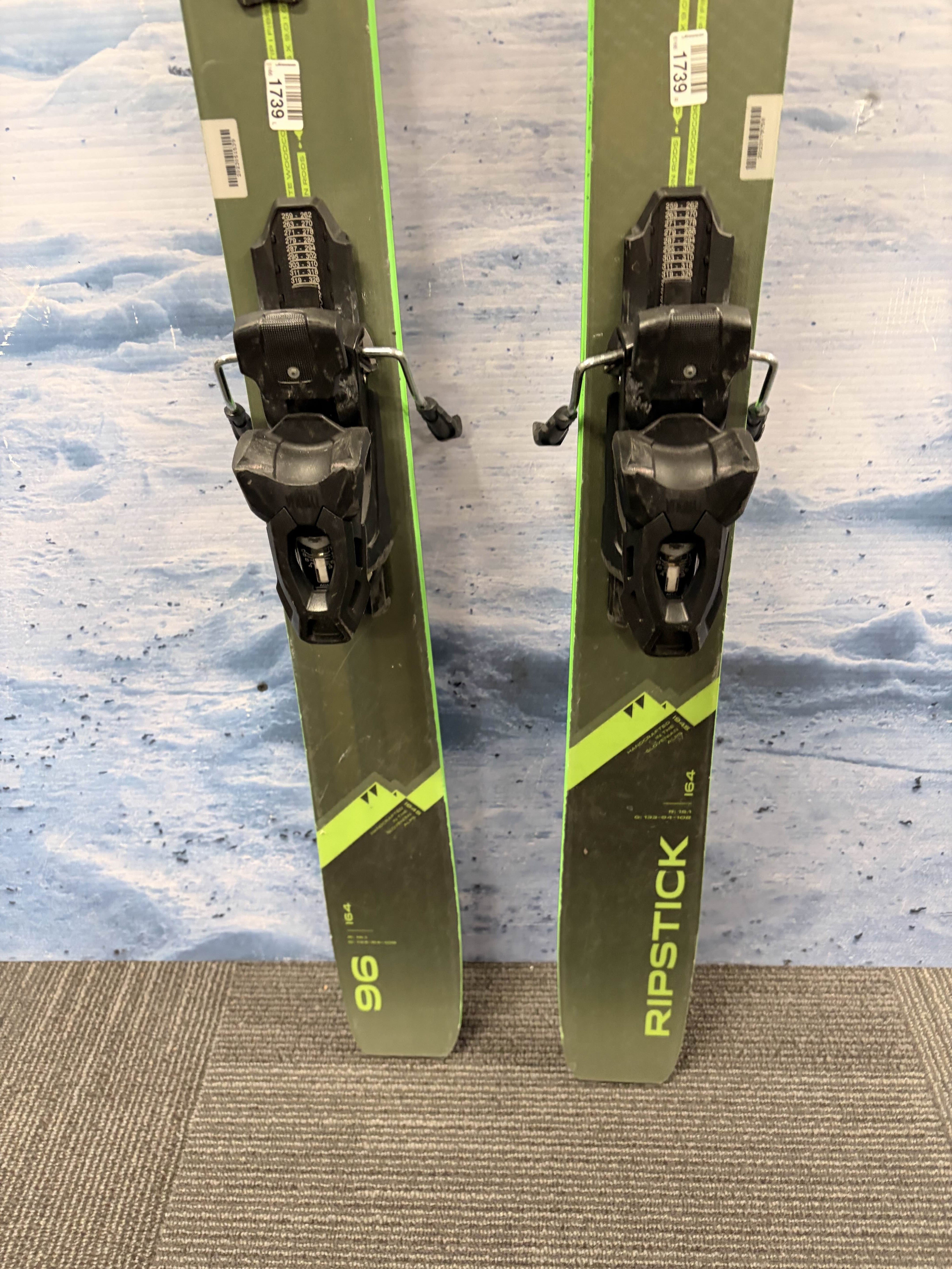 Used Elan Ripstick 96 Ski w/ Tyrolia Attack Demo Bindings - 164CM