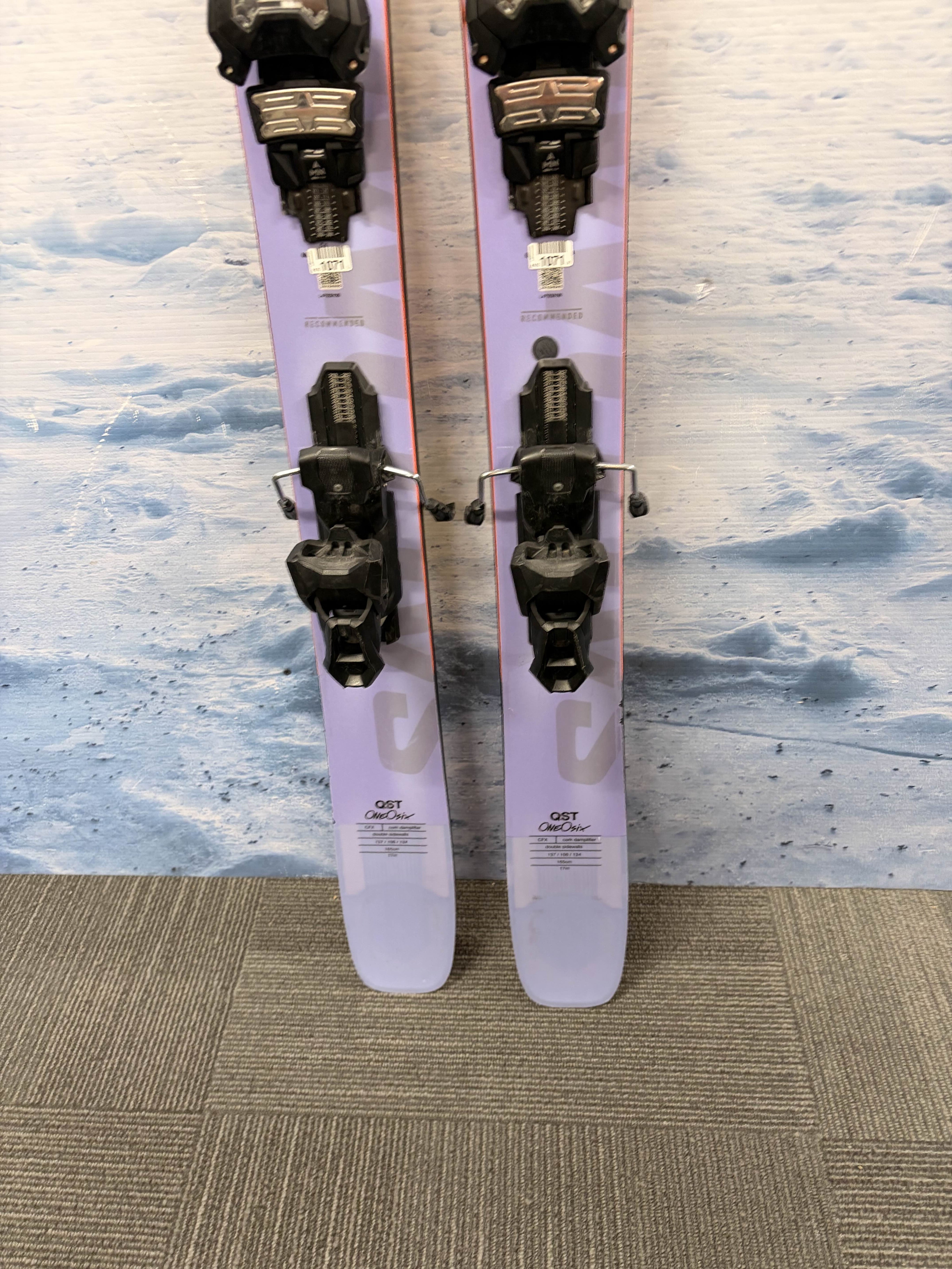 Used Salomon QST OneOsix 165cm w/ Tyrolia Attack 14 Adjustable Bindings