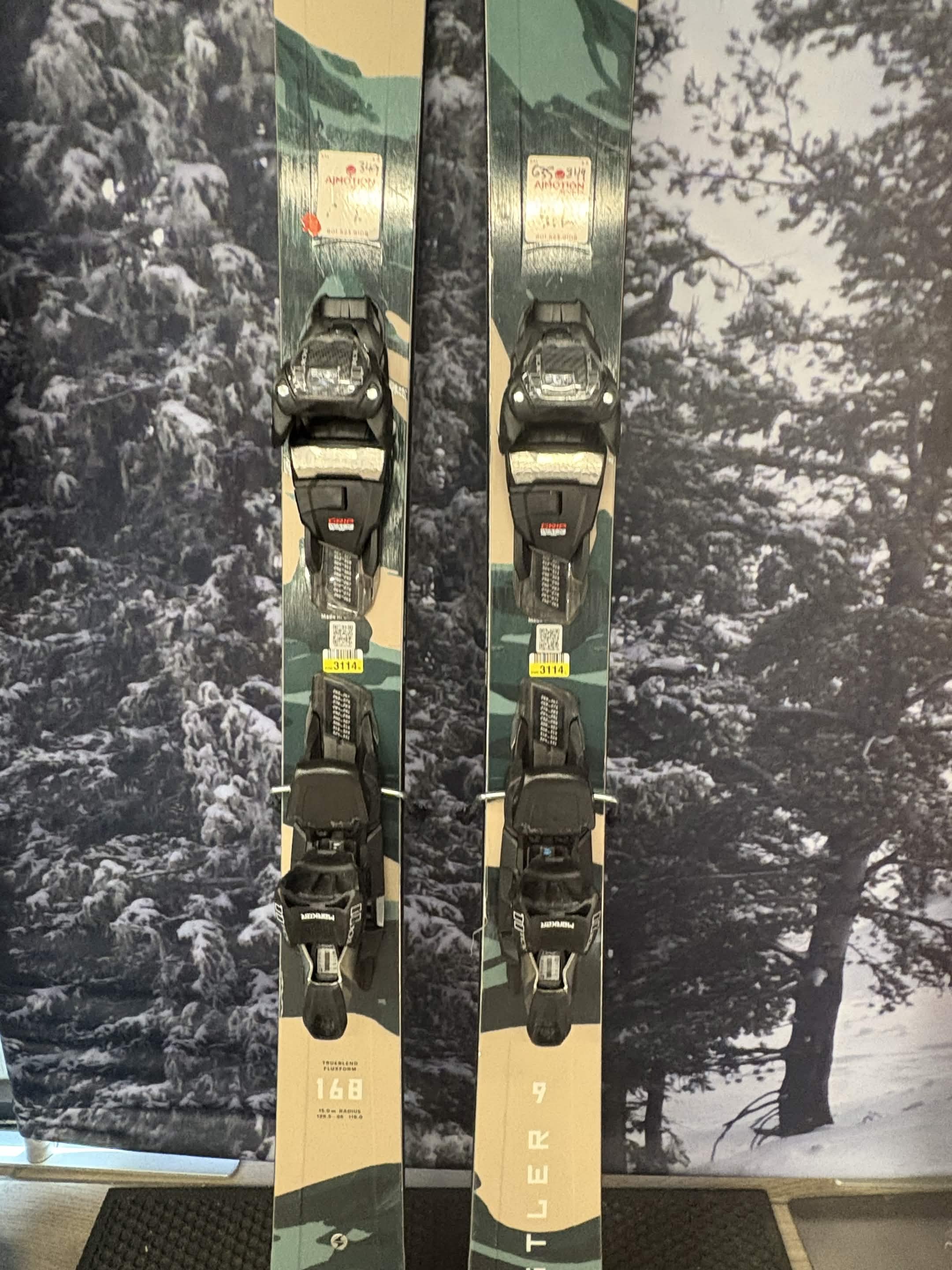 Blizzard Rustler 9 168cm Skis w/ Atomic Strive 11 Demo Bindings- Lightly Used 2026
