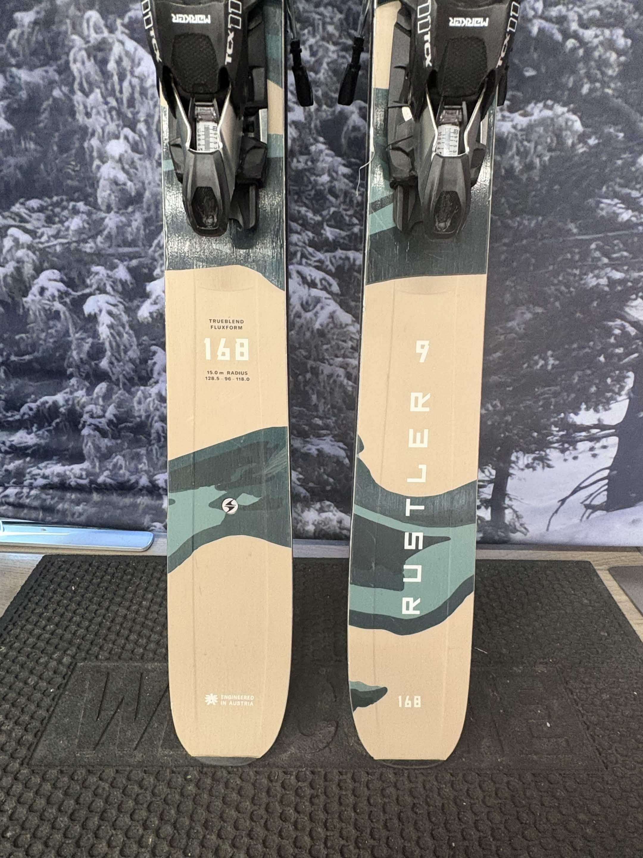 Blizzard Rustler 9 168cm Skis w/ Atomic Strive 11 Demo Bindings- Lightly Used 2026