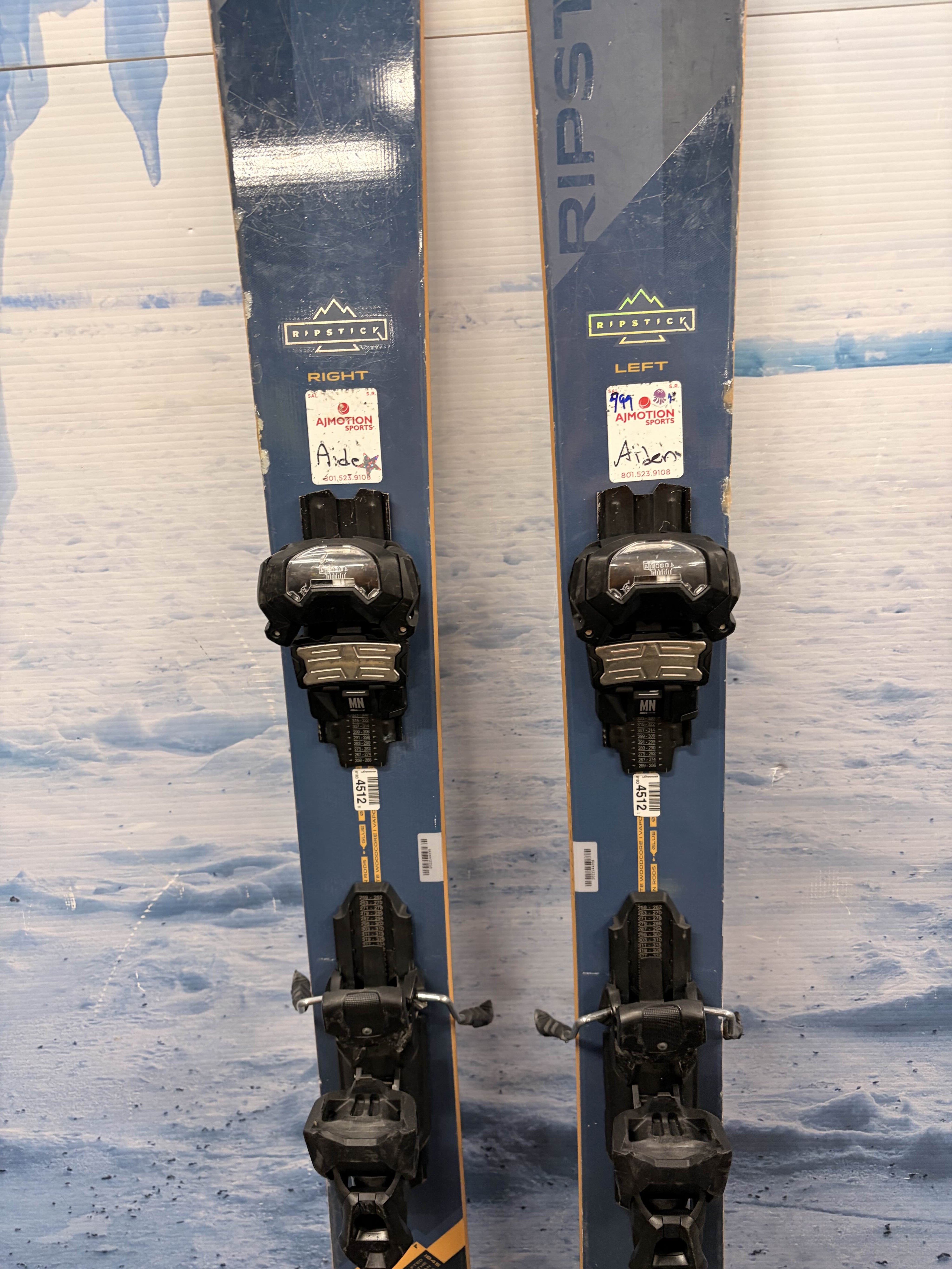 Used Elan Ripstick 106 Ski 164cm w/ Tyrolia Attack 14 Rental Binding