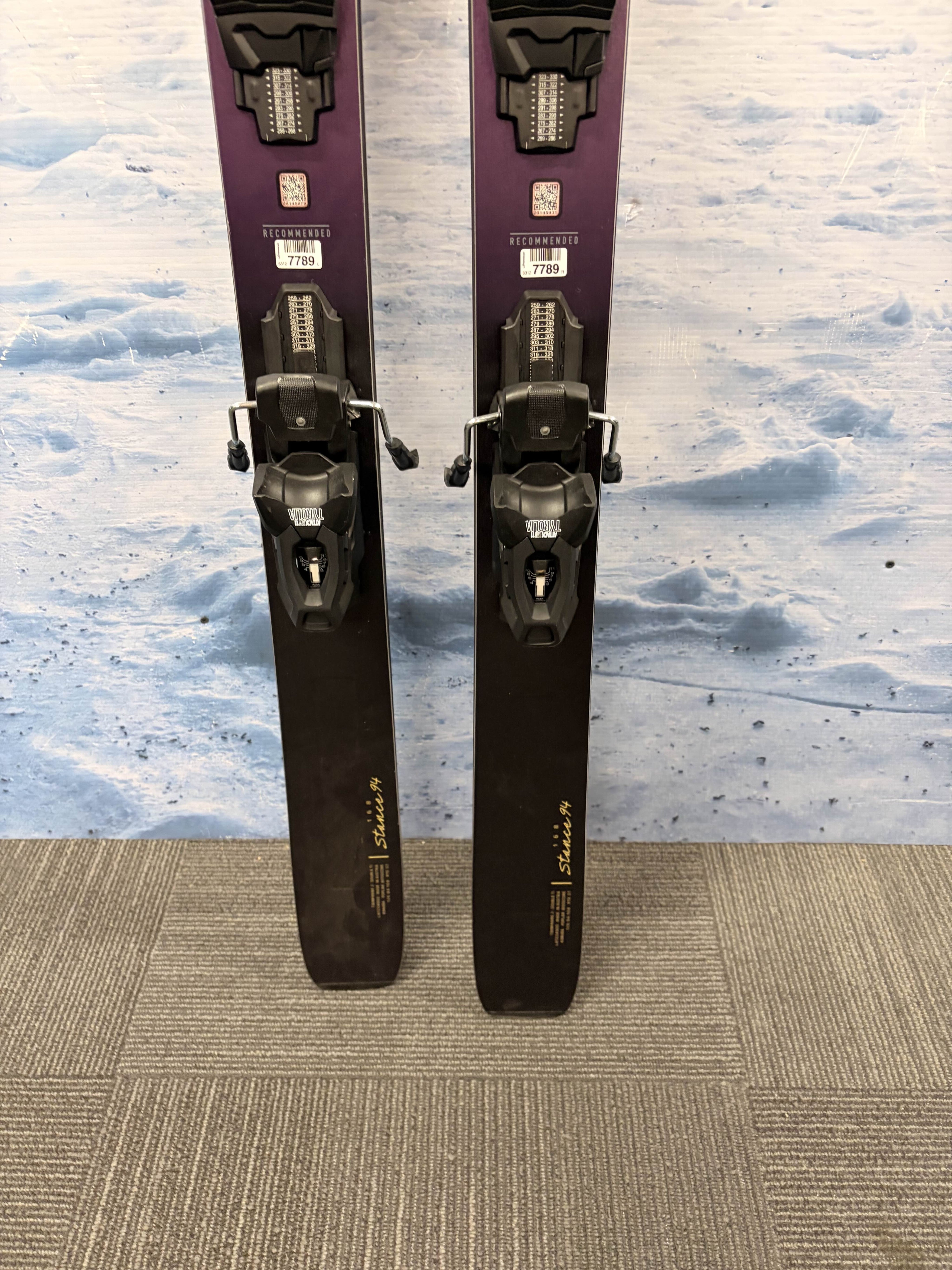 Lightly Used Salomon Stance 94 Ski 168cm w/ Tyrolia Attack 11 Rental Binding