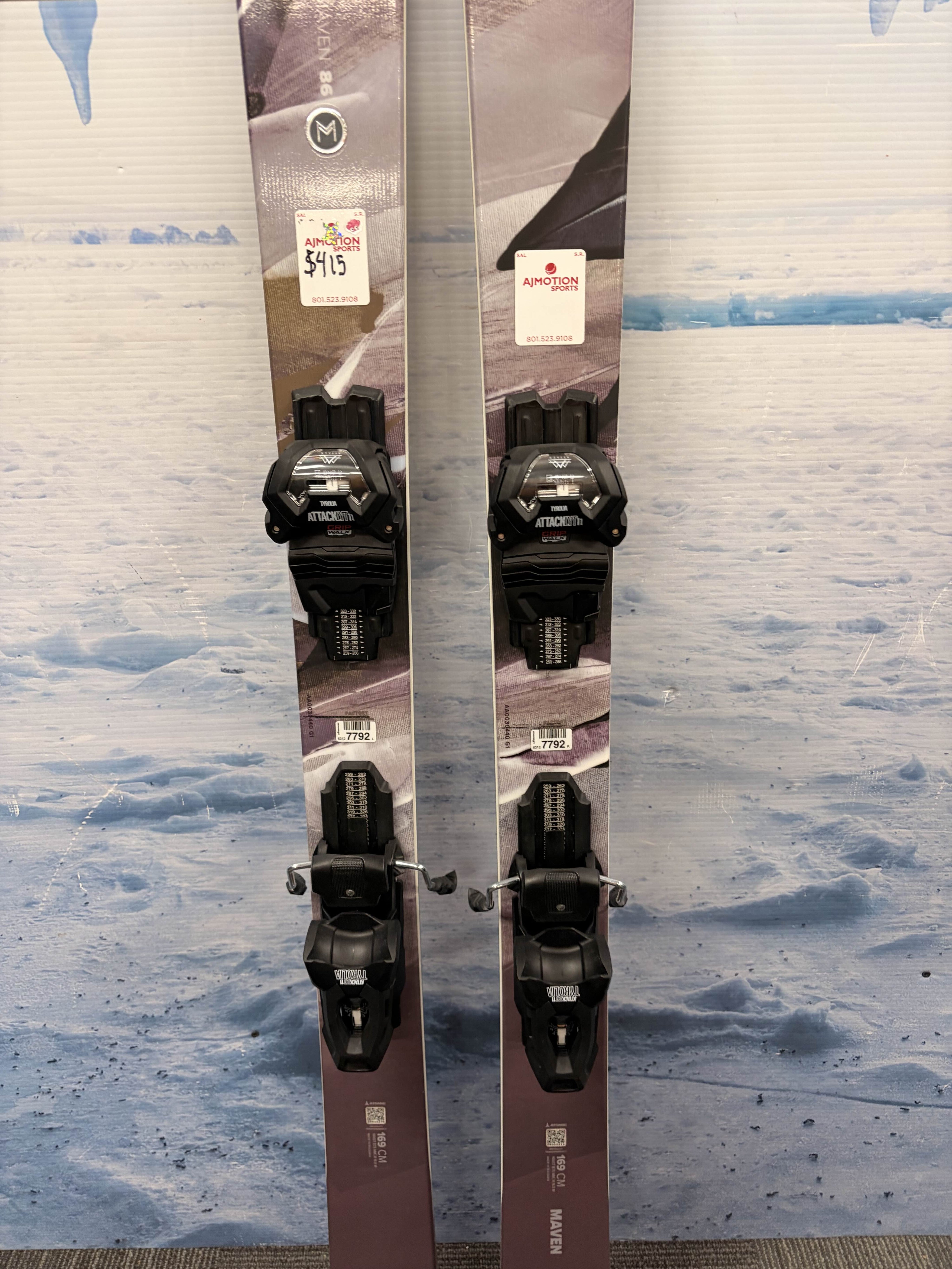 Lightly Used Atomic Maven 86 Skis - 169cm w/ Tyrollia Attack 11 Bindings