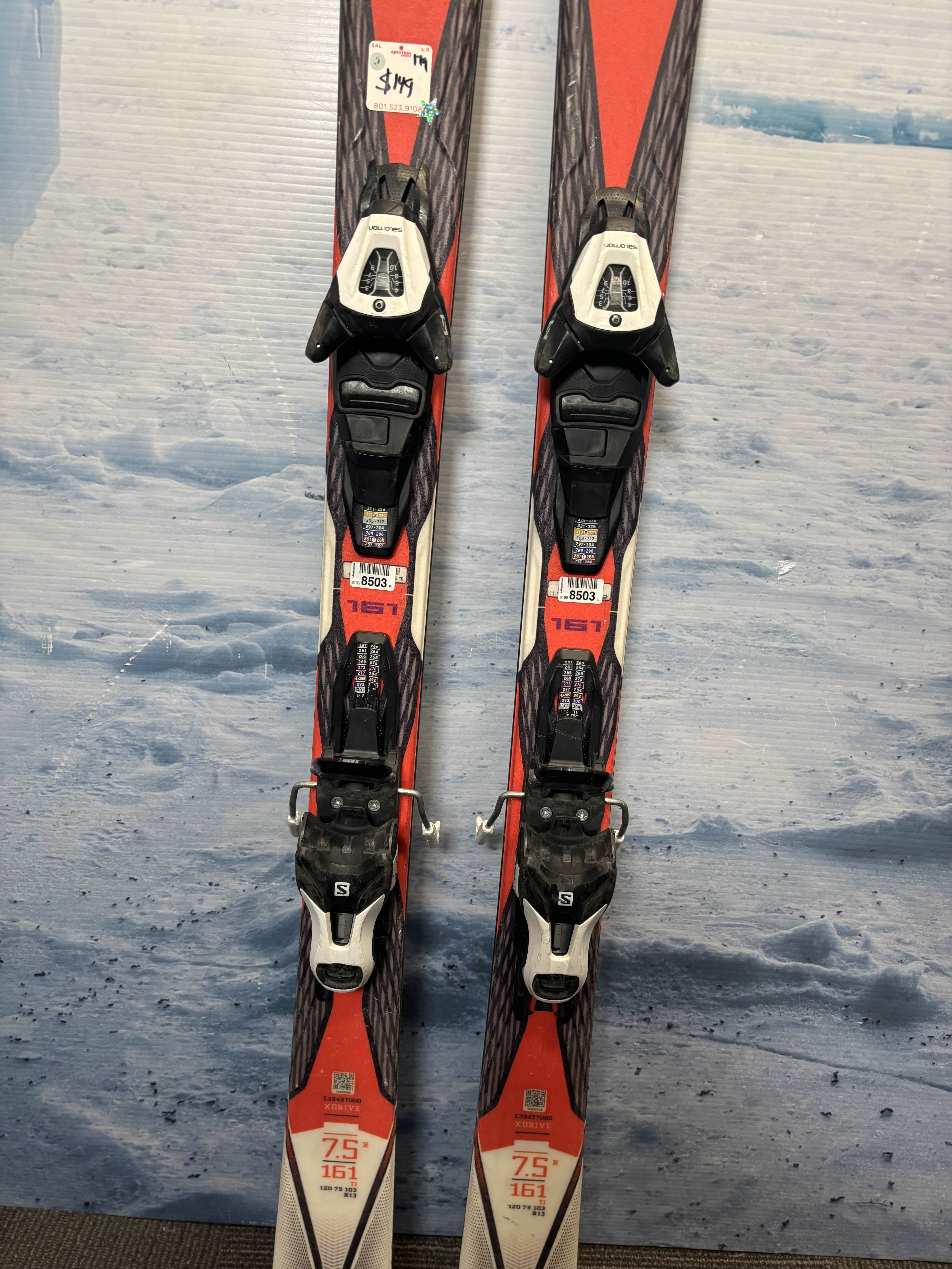 Used Salomon XDrive 75 Ski 161cm w/ Salomon 10 Rental Binding