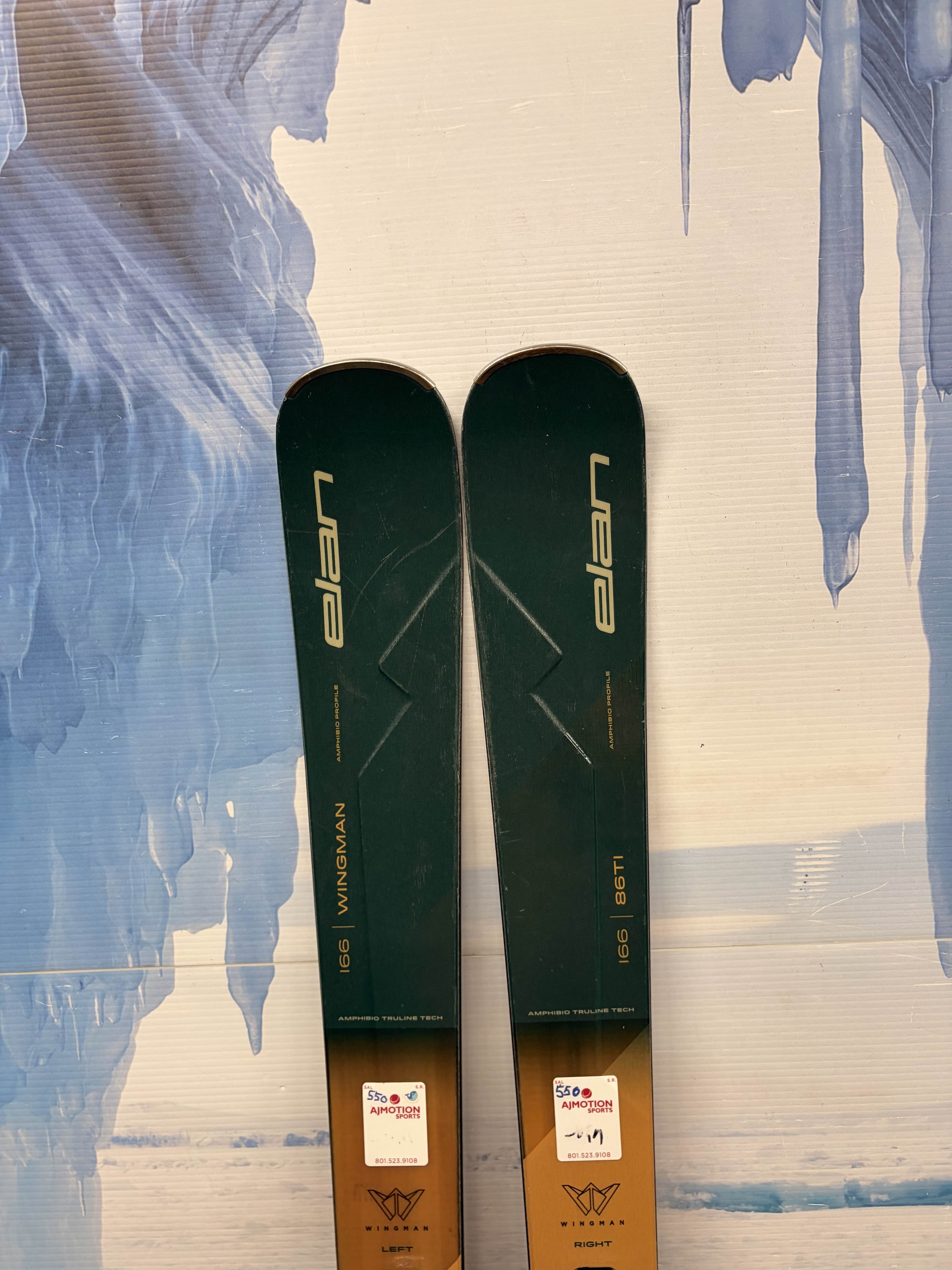 Used 2025 Elan Wingman 86 Ti Ski w/ Elan 11 Emx Demo Bindings - 166CM