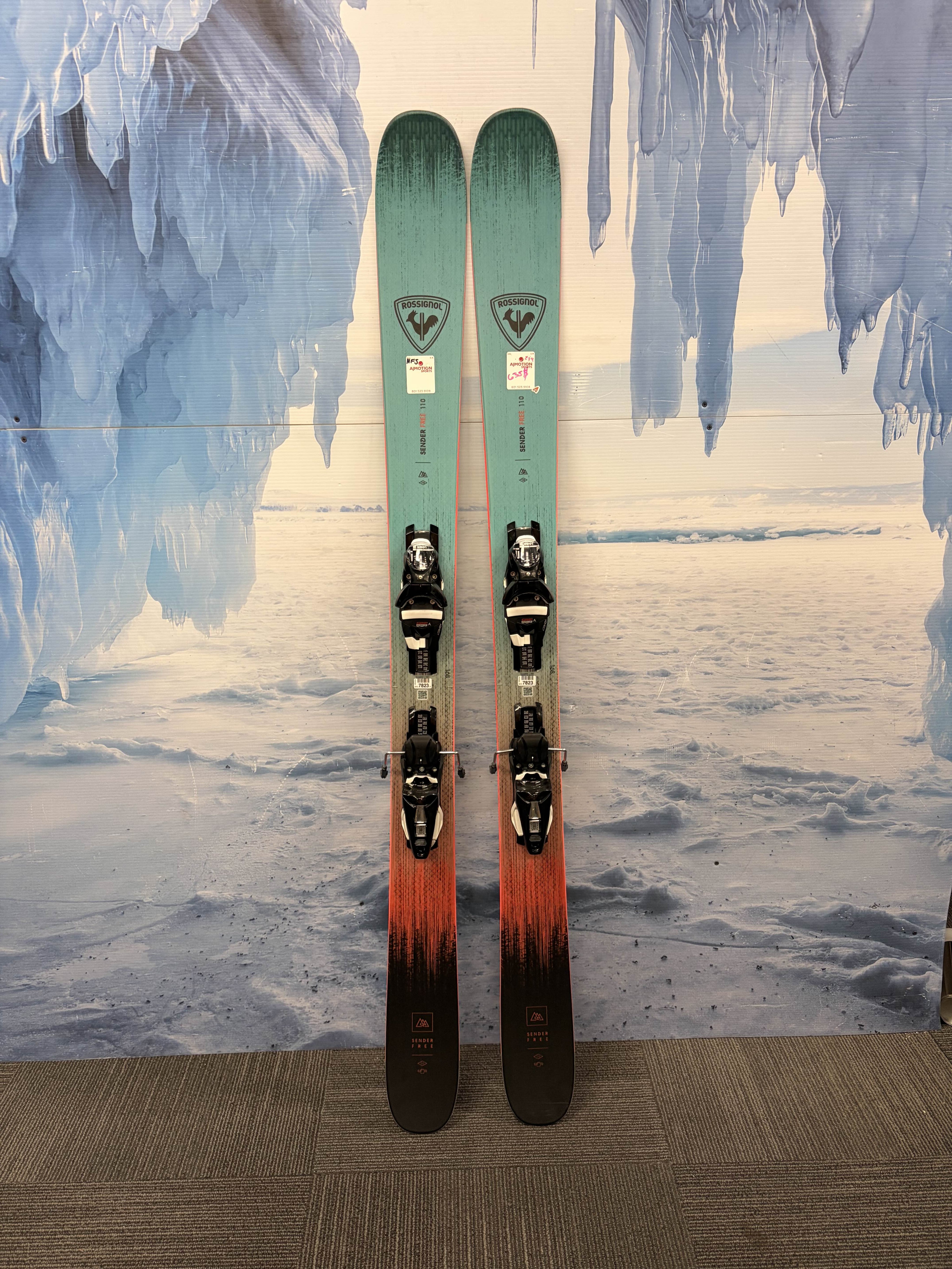 Used 2025 Rossignol Sender Free 110 Ski w/ Look Express 12 Demo Bindings - 168CM