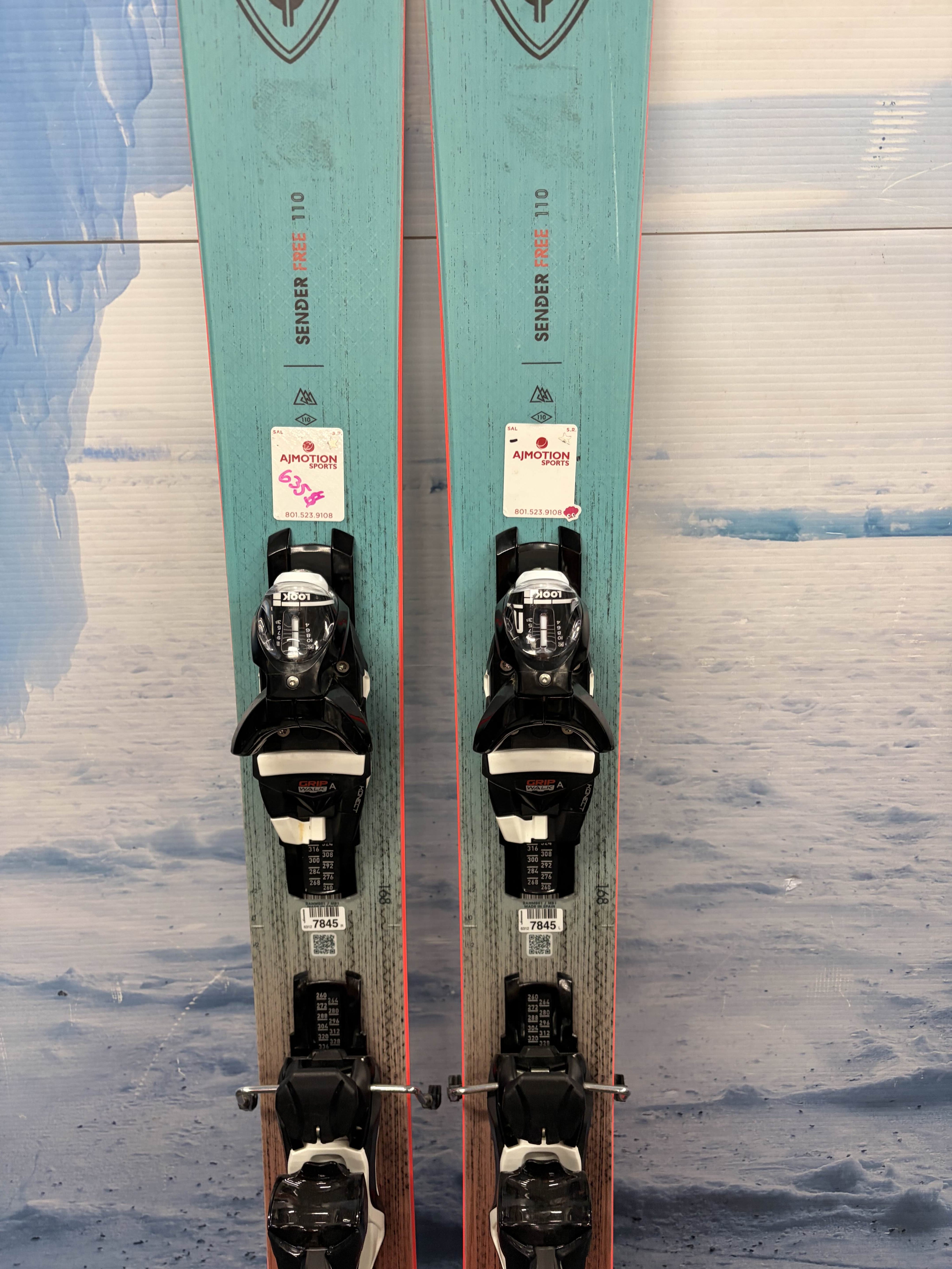 Used 2025 Rossignol Sender Free 110 Ski w/ Look Express 12 Demo Bindings - 168CM (Copy)