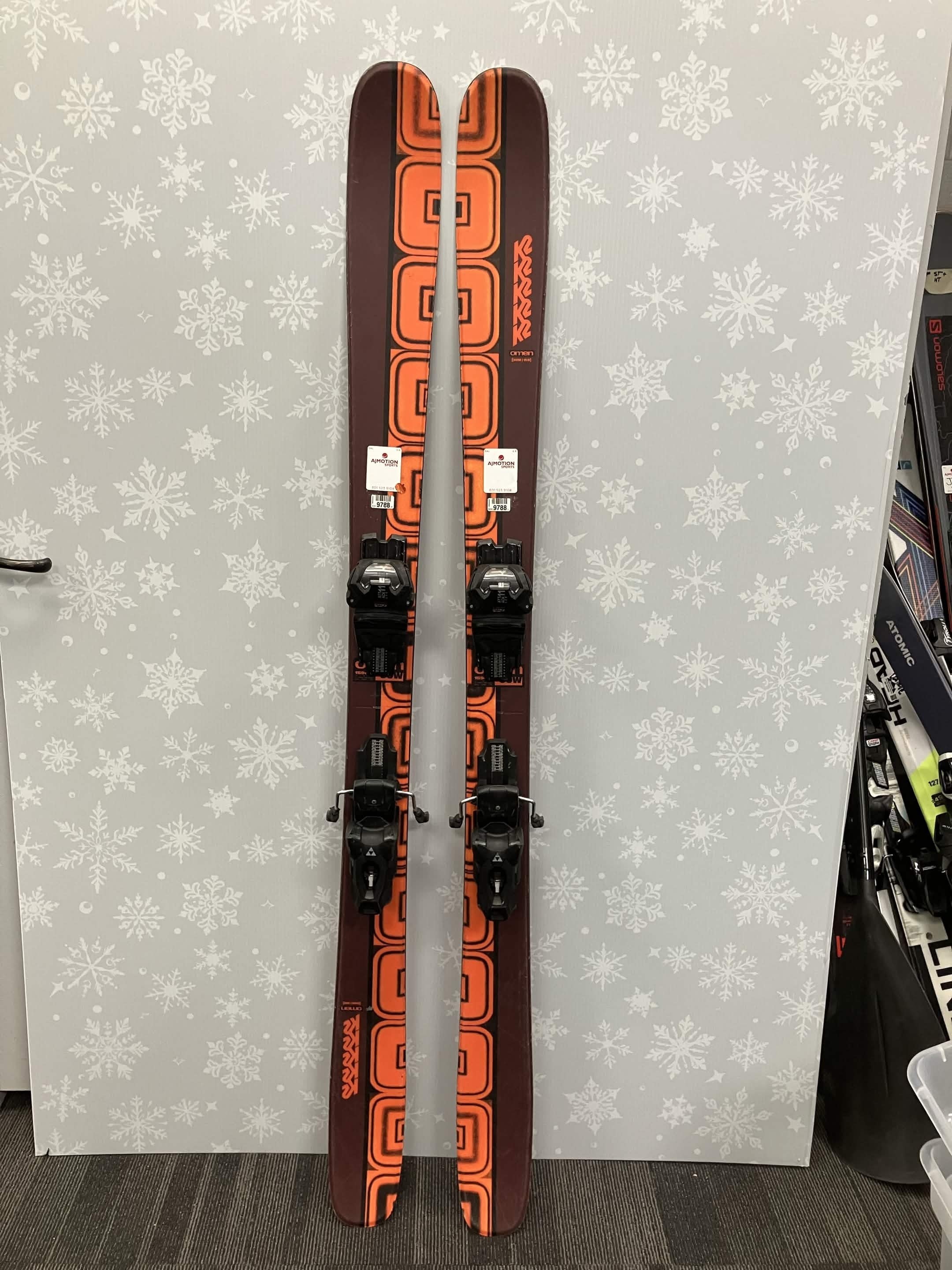 K2 Omen 90W 159cm Skis w/ FISCHER Attack 11 LYT Demo Binding - Used