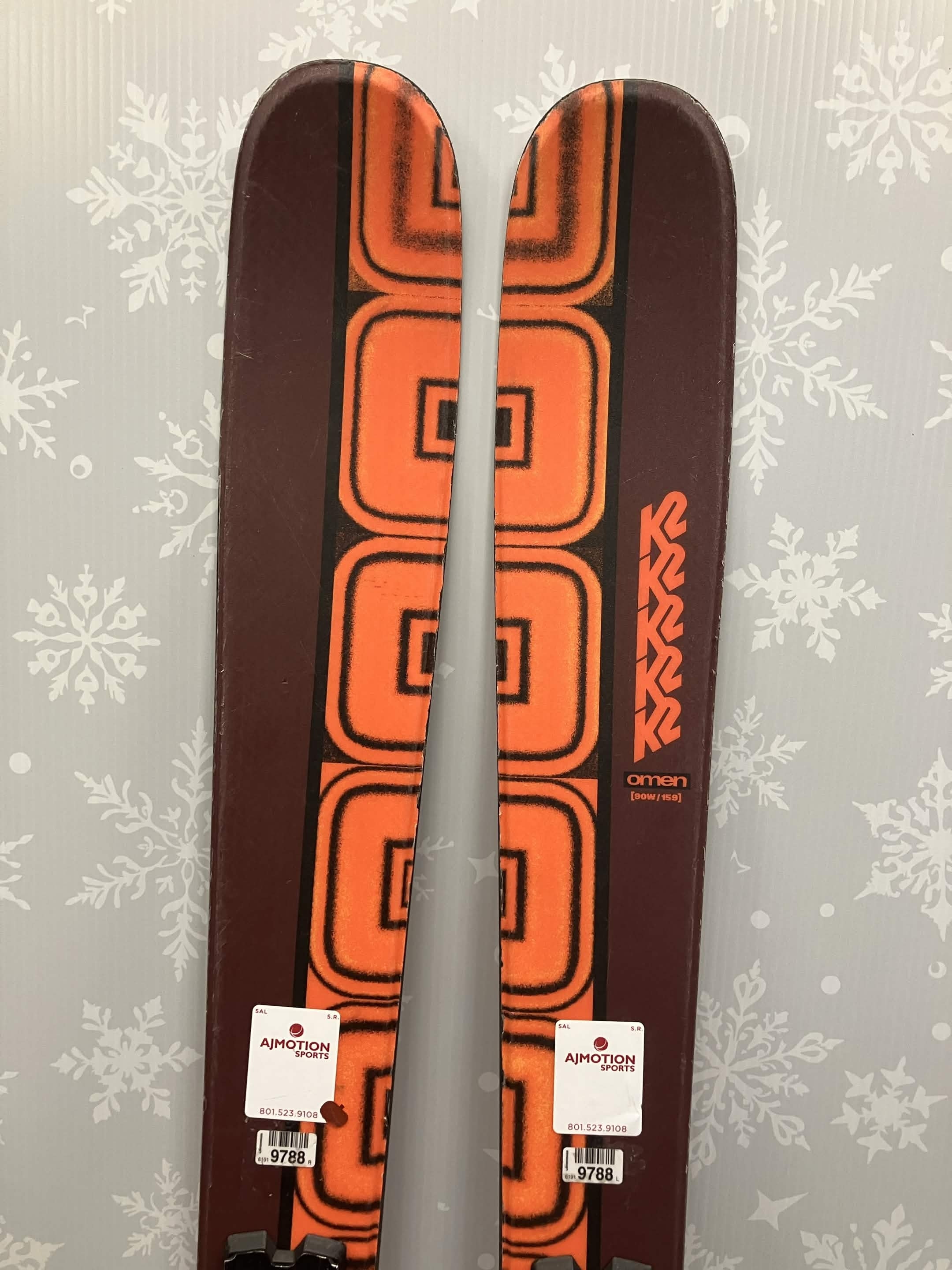 K2 Omen 90W 159cm Skis w/ FISCHER Attack 11 LYT Demo Binding - Used