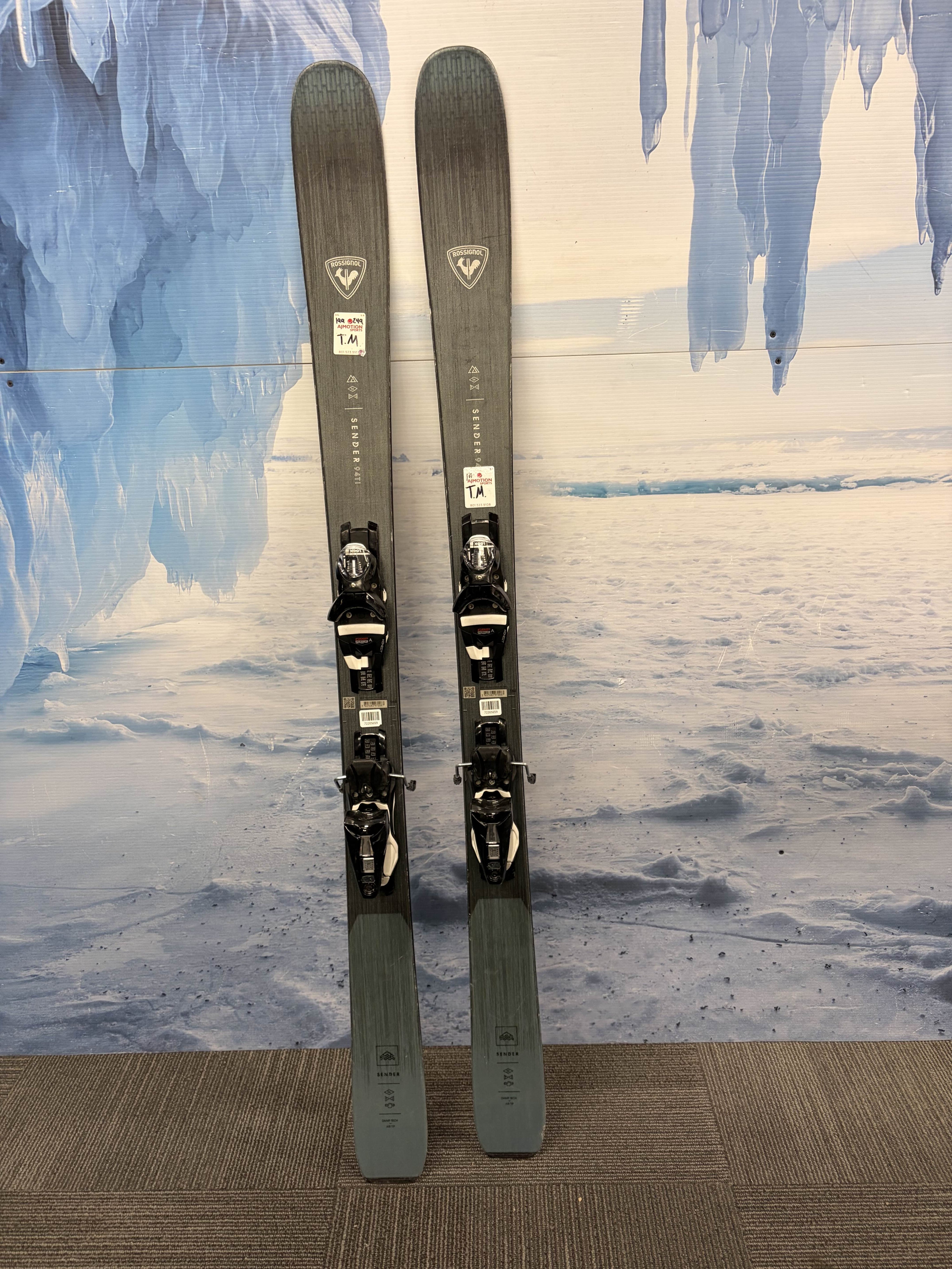 Used Rossignol Sender 94 TI 164cm Skis w/ Look NX12 Demo Bindings