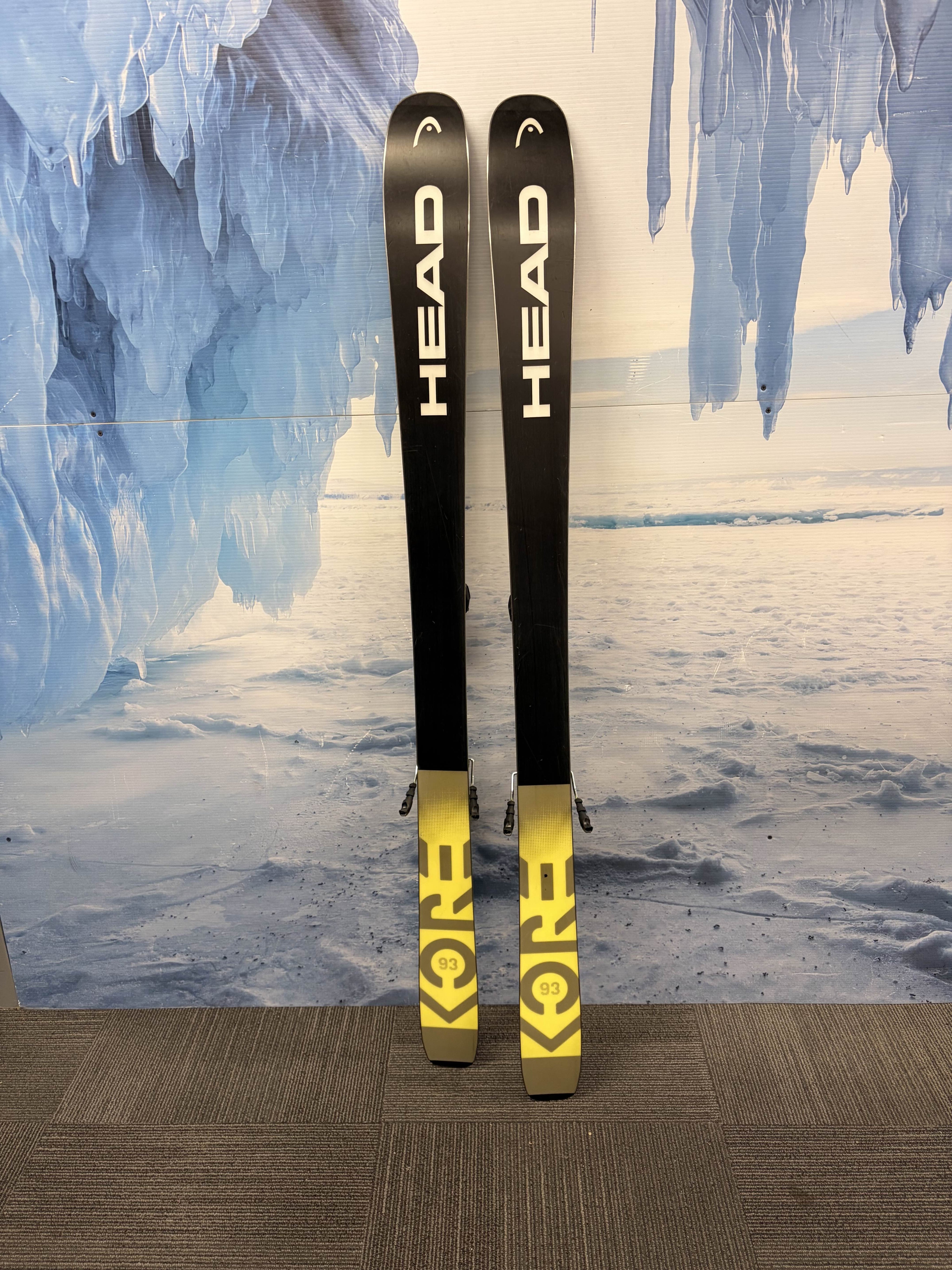 Used Head Kore 93 Men's Ski w/ Tyrolia Attack 13 Demo Bindings - 170CM